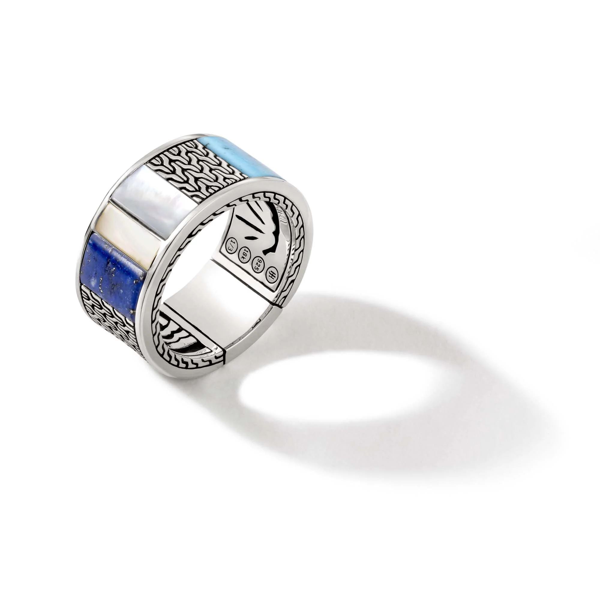 Carved Chain Inlay Band Ring - Image 3