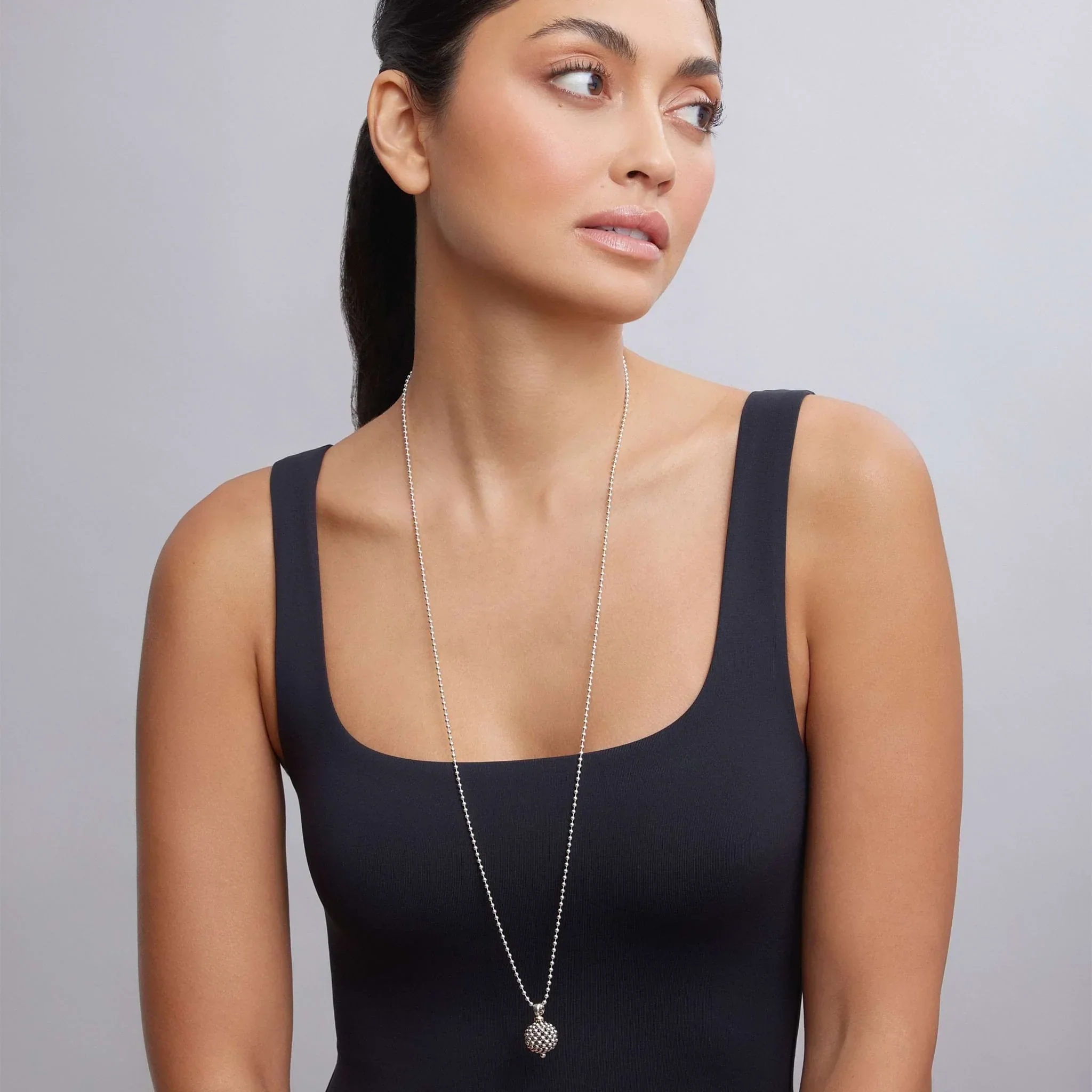 Caviar Ball Pendant Necklace - Image 3