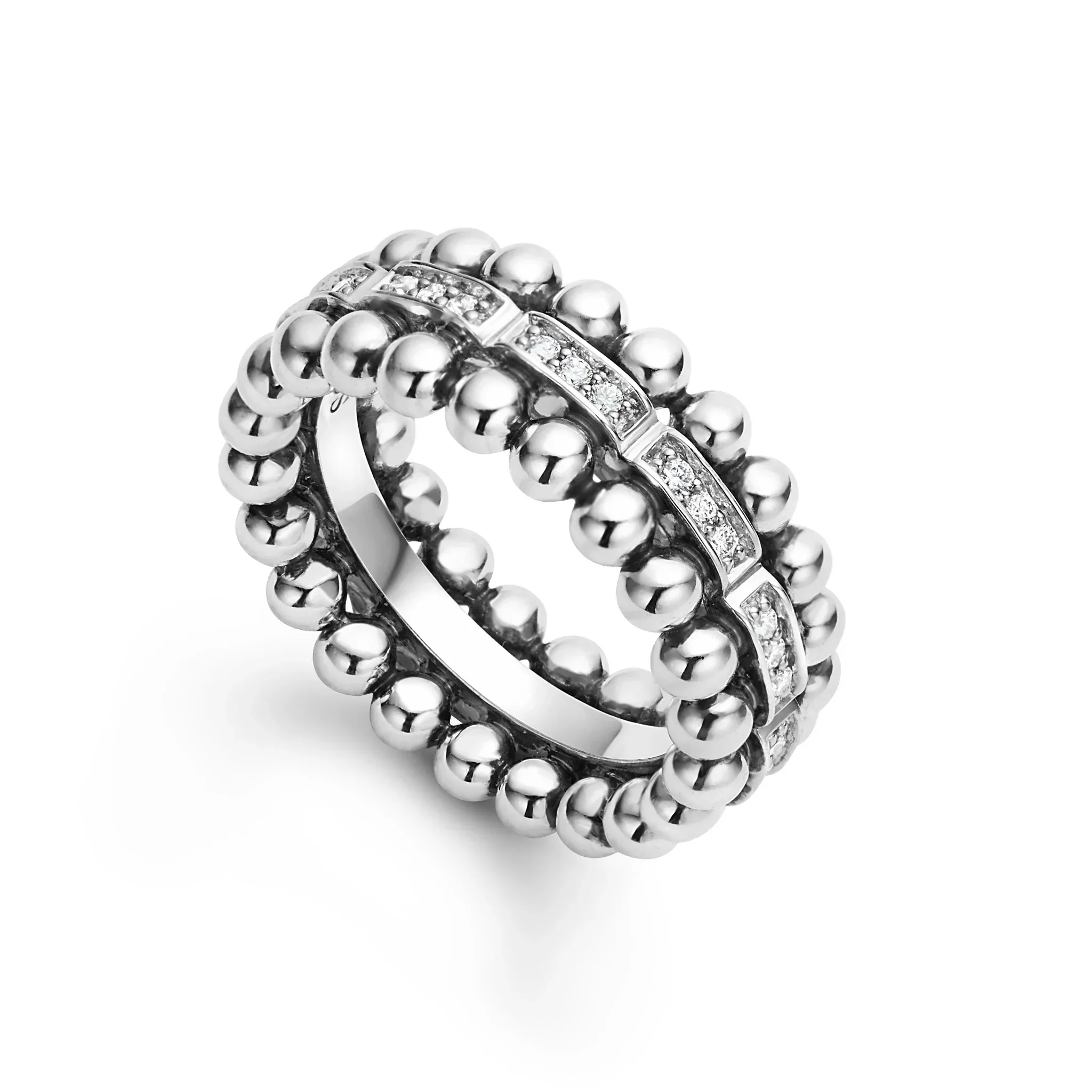 Caviar Beaded Diamond Ring - Image 3