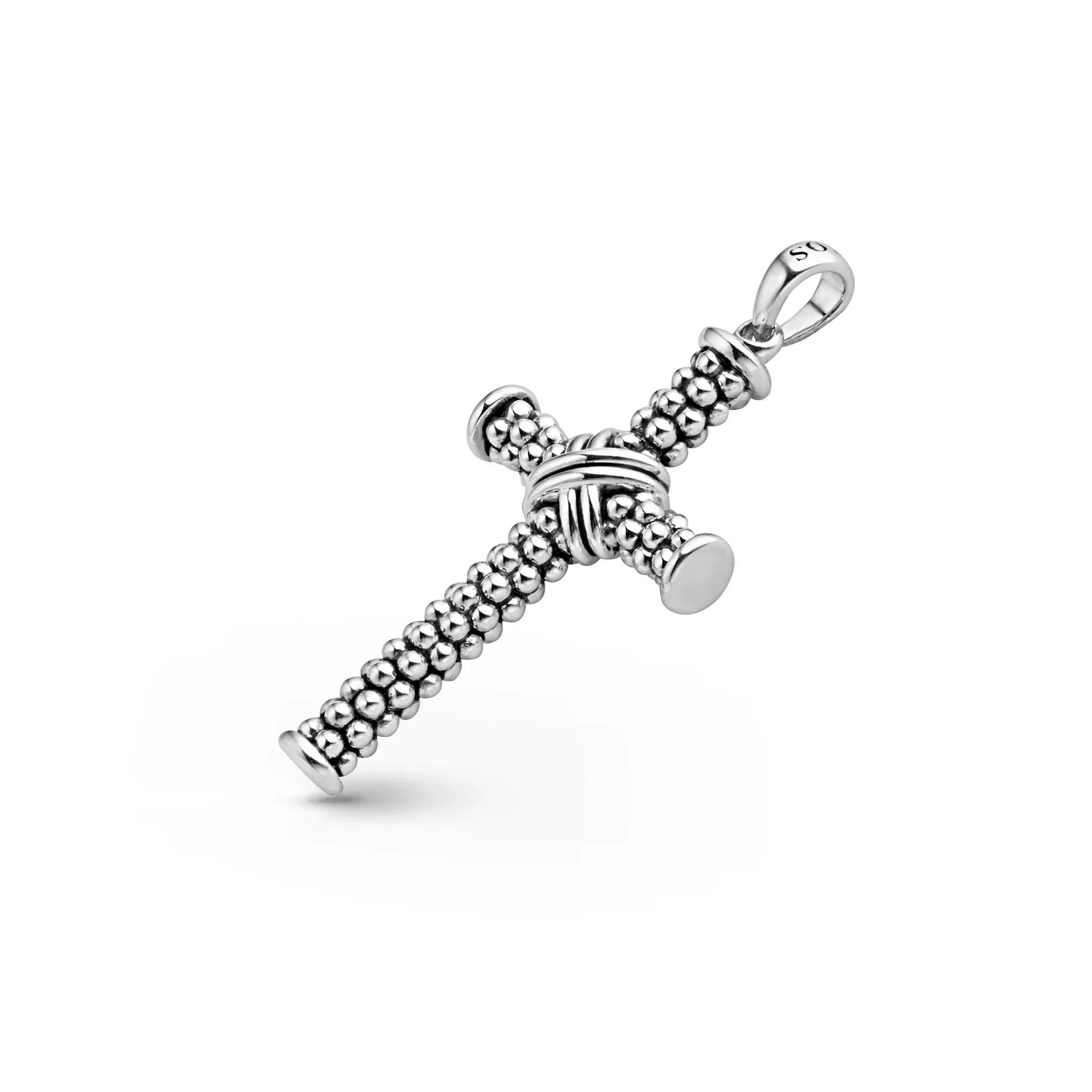 Caviar Beaded X Cross Amulet - Image 2