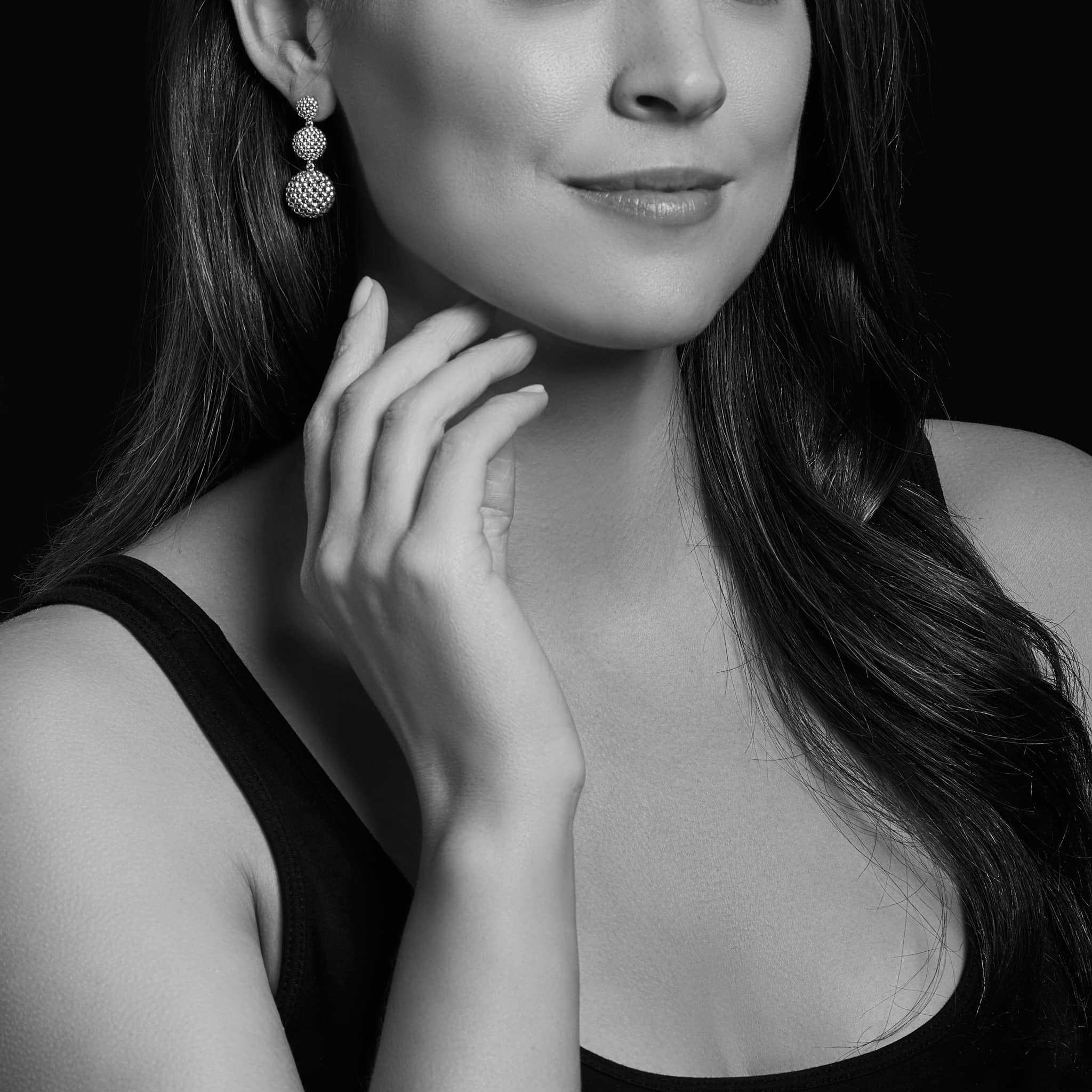 Caviar Drop Earrings - Image 2