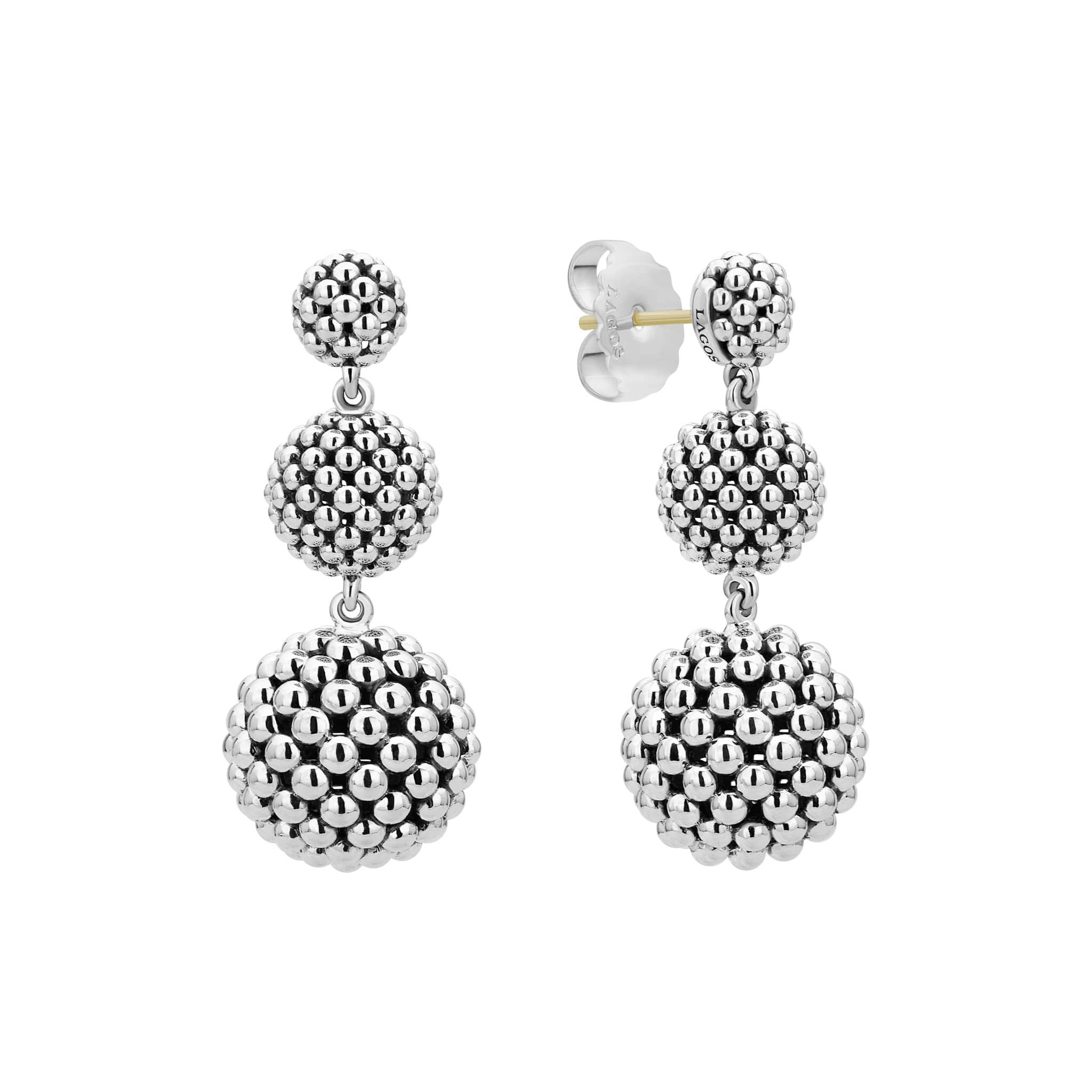 Caviar Drop Earrings - Image 3