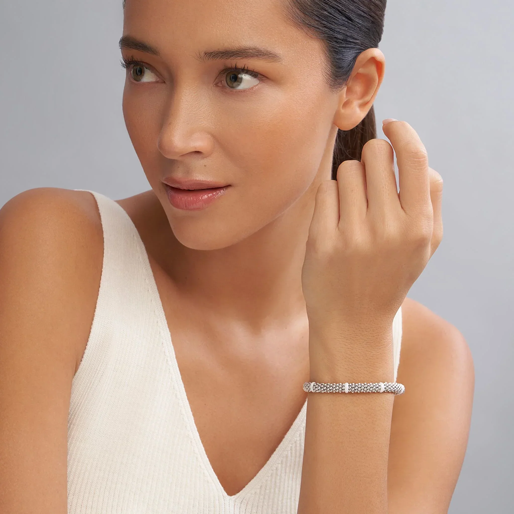 Ceramic Station Caviar Bracelet | 6mm - Image 2