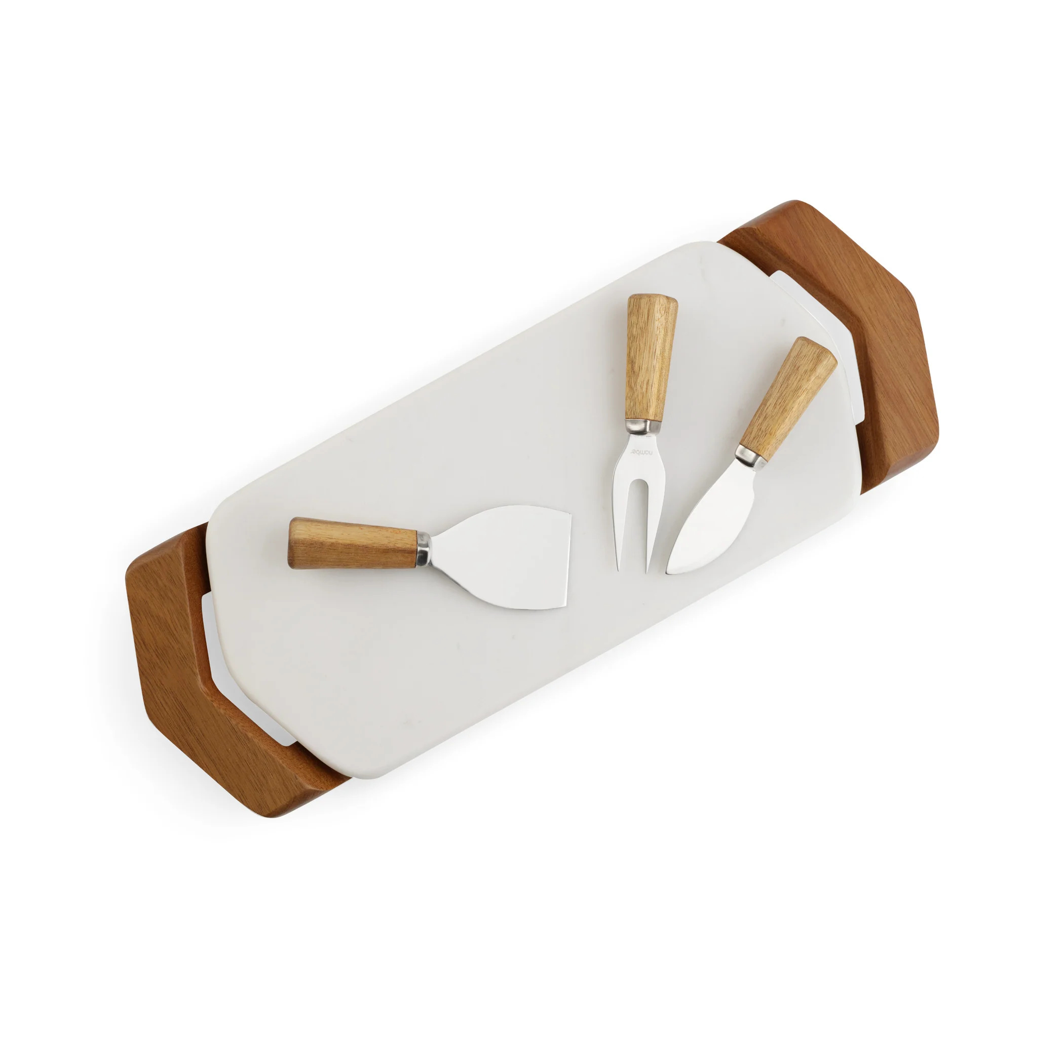 Chevron Cheese Tray w/ Knives - Image 2