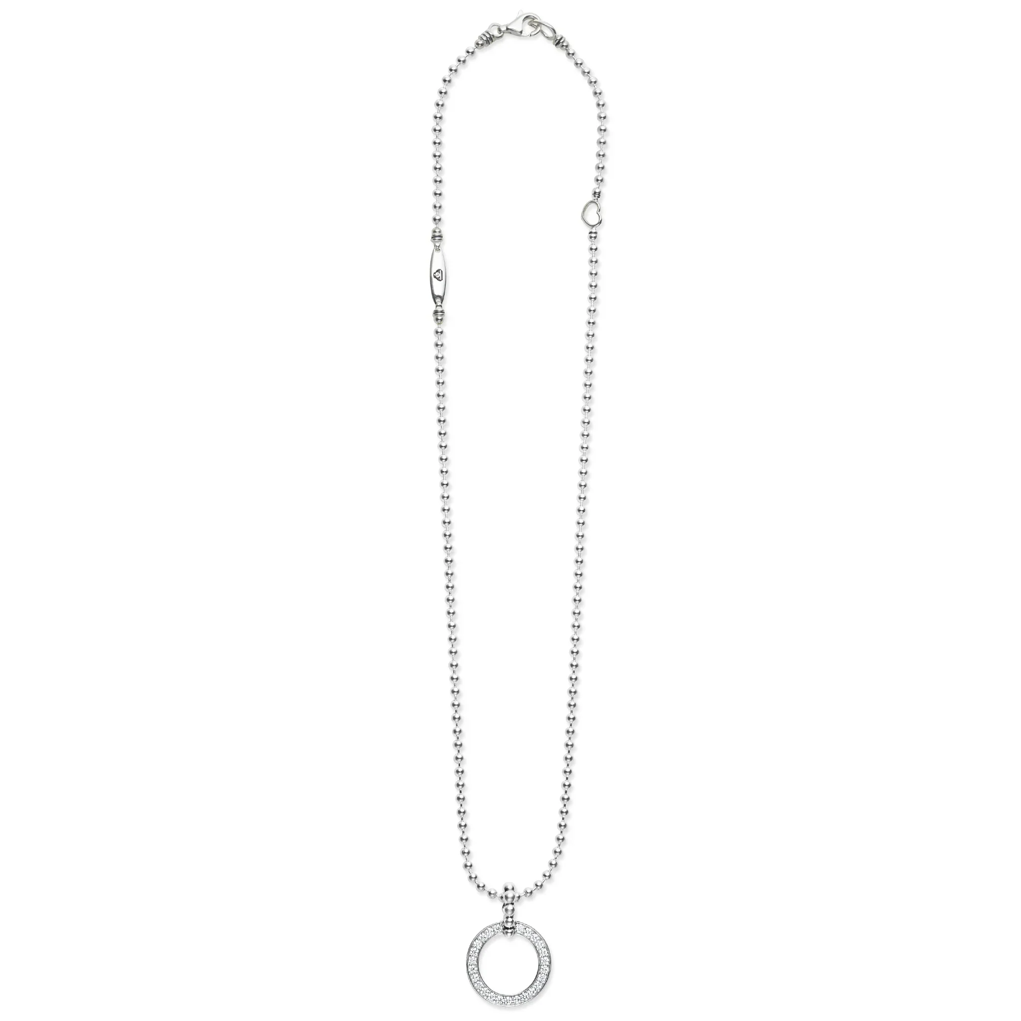 Circle Diamond Pendant Necklace - Image 3