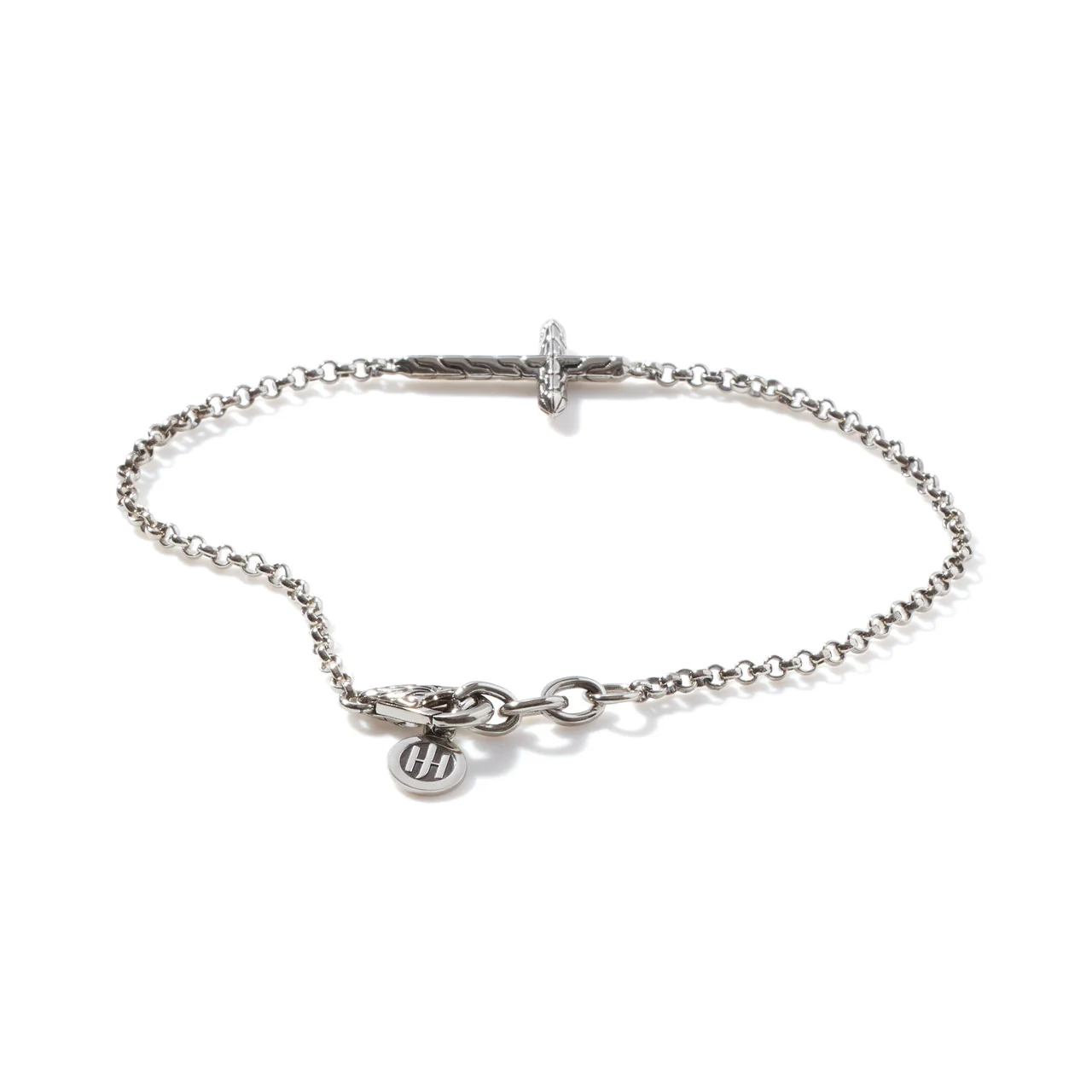 Classic Chain Silver Cross Bracelet - Image 2