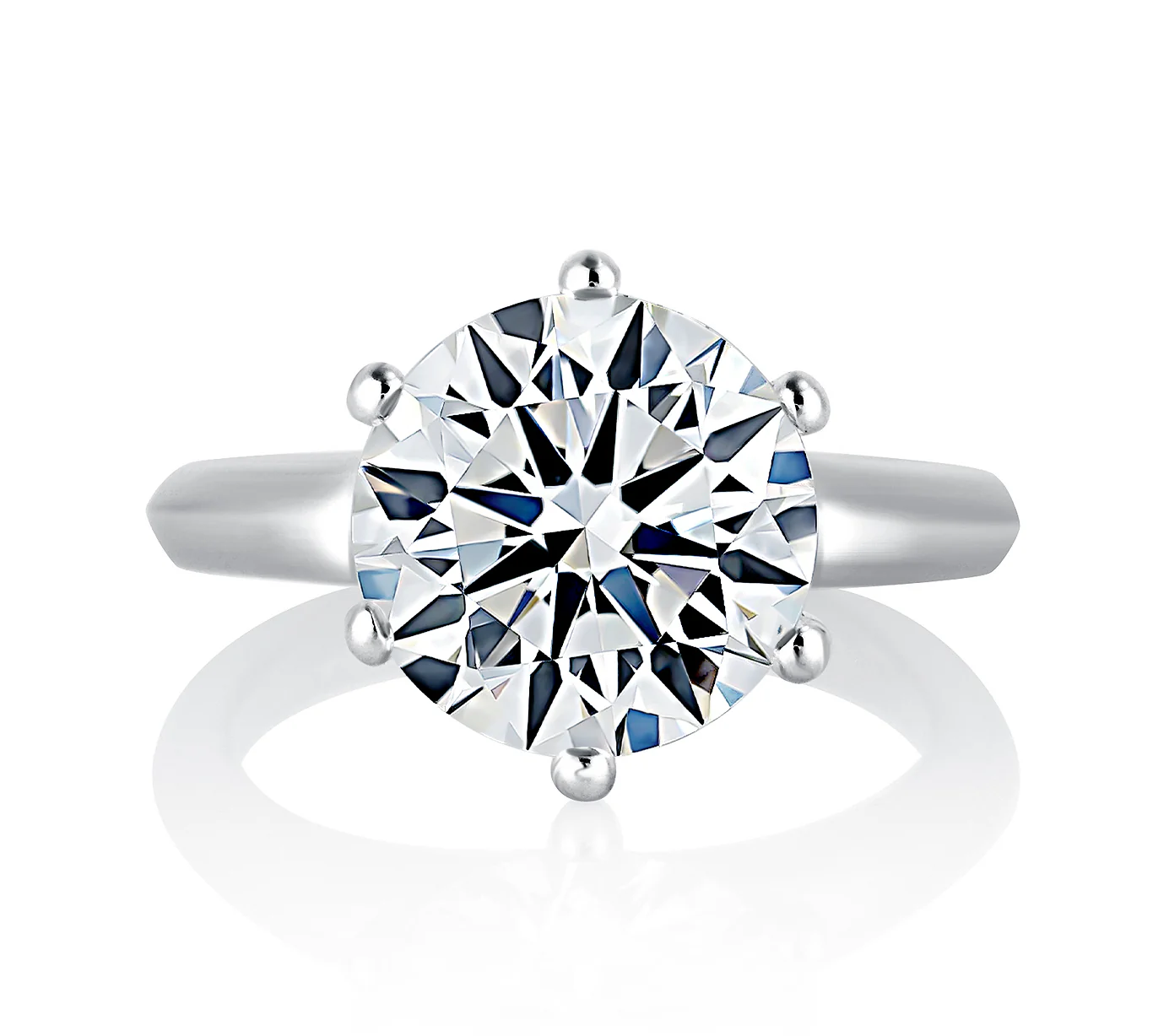 Classic Six Prong Solitaire Engagement Ring - Image 3