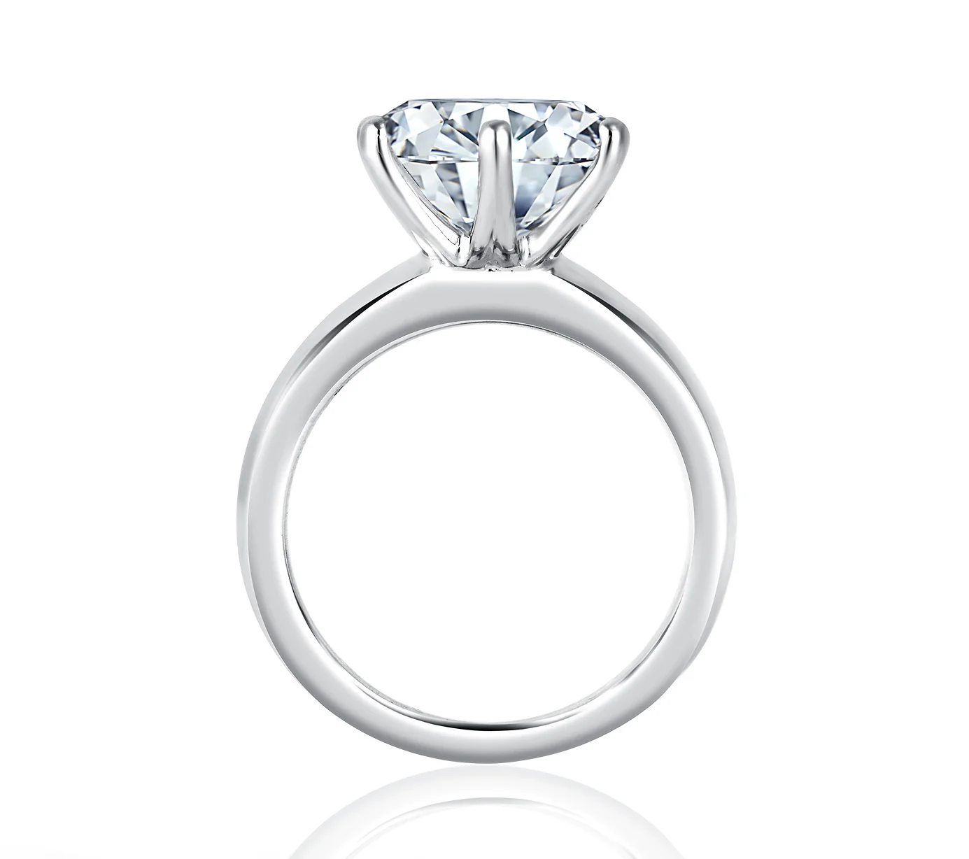 Classic Six Prong Solitaire Engagement Ring - Image 4