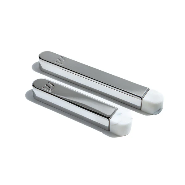 Coluna Mezuzah Large (6.5"), Marble & Silver - Image 3