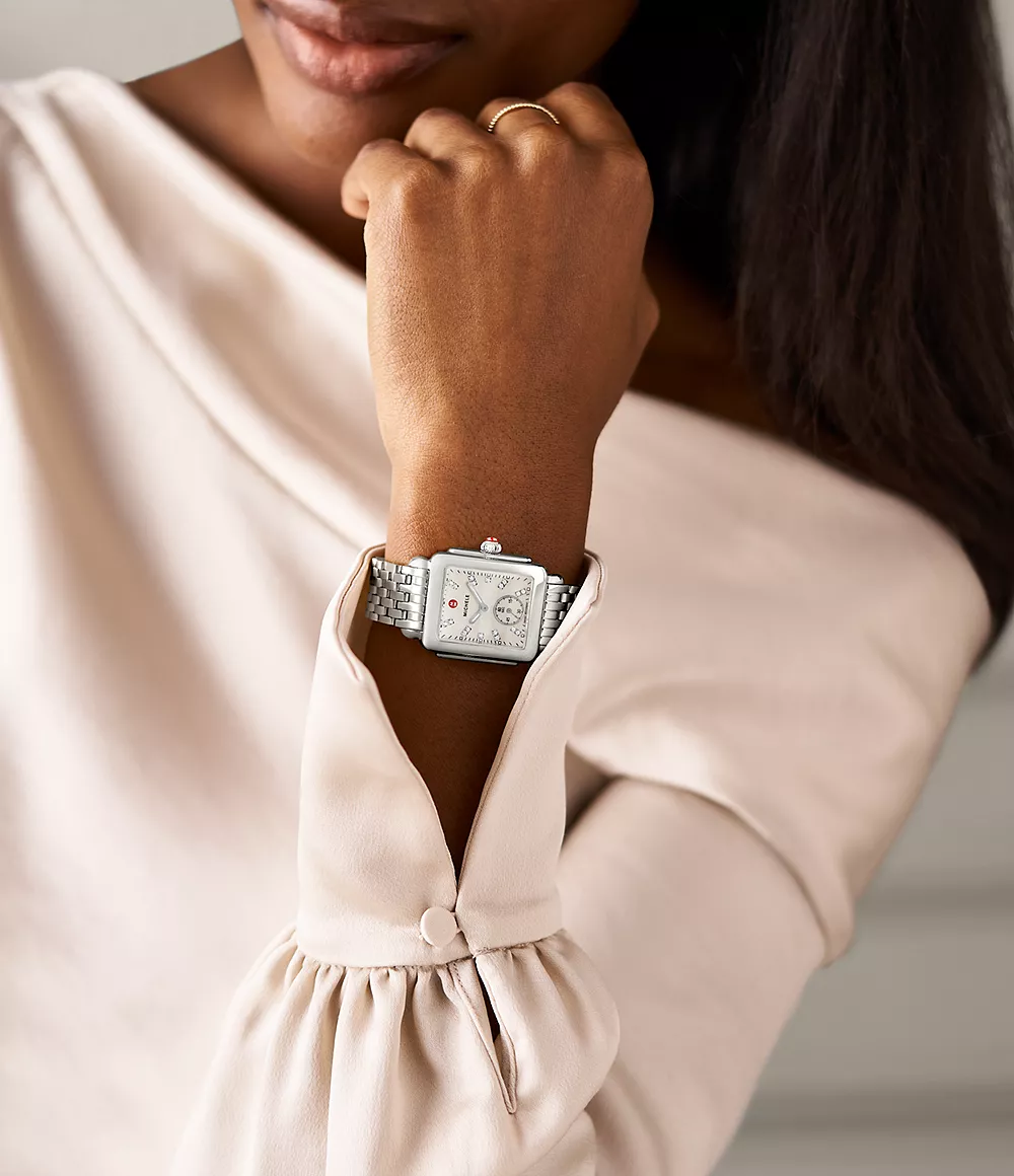Deco Mid Stainless Diamond Dial Watch - Image 2