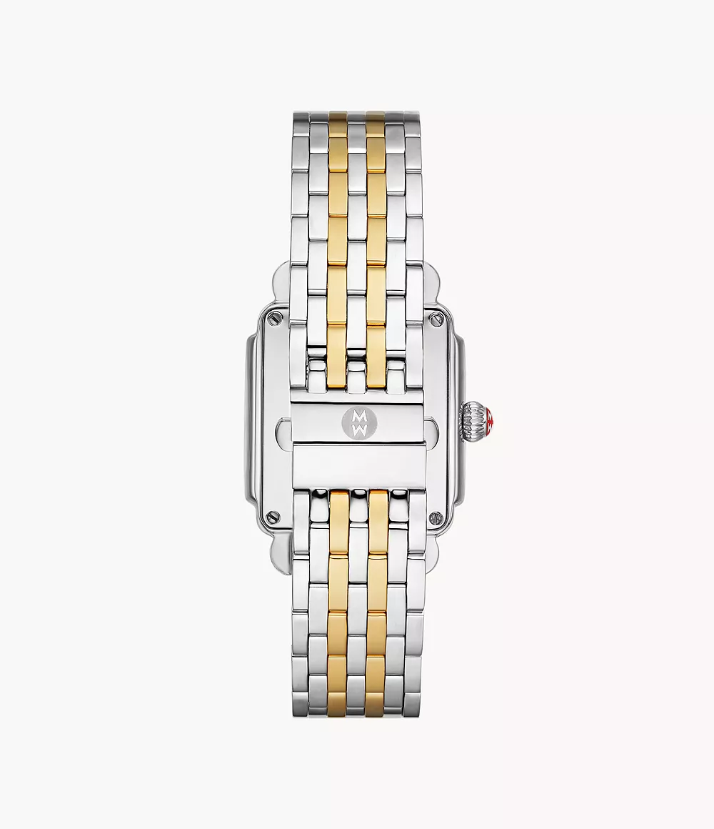 Deco Mid Two-Tone 18K Gold-Plated Diamond Dial Watch - Image 2