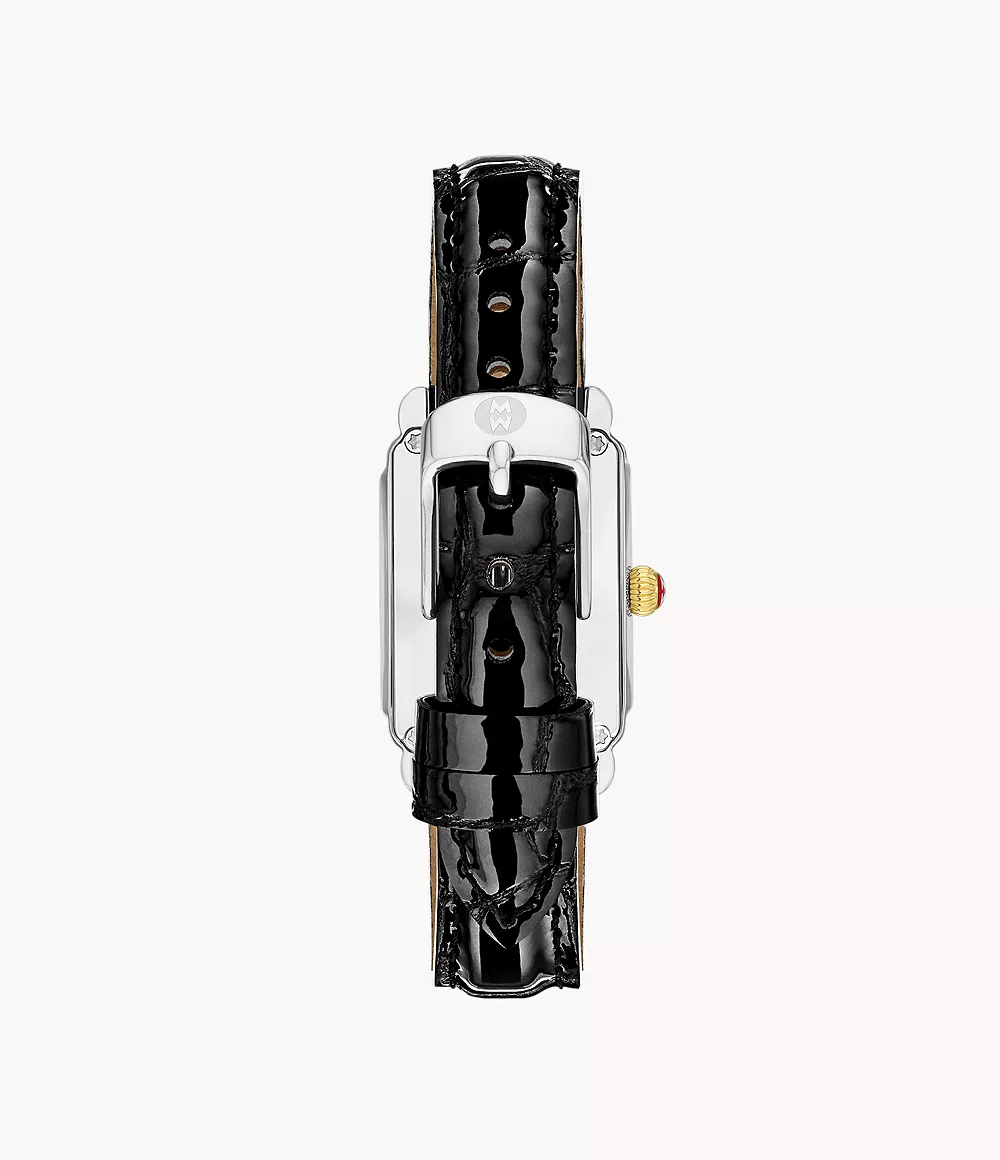 Deco Park Black Leather Watch - Image 2