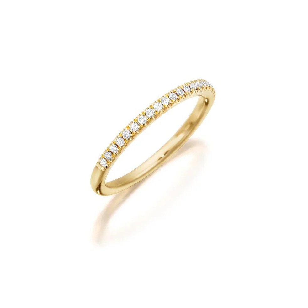 Delicate Diamond Pave Wedding Band - Image 2