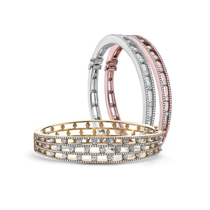 Diamond Air Triple Row Bracelet - Image 3