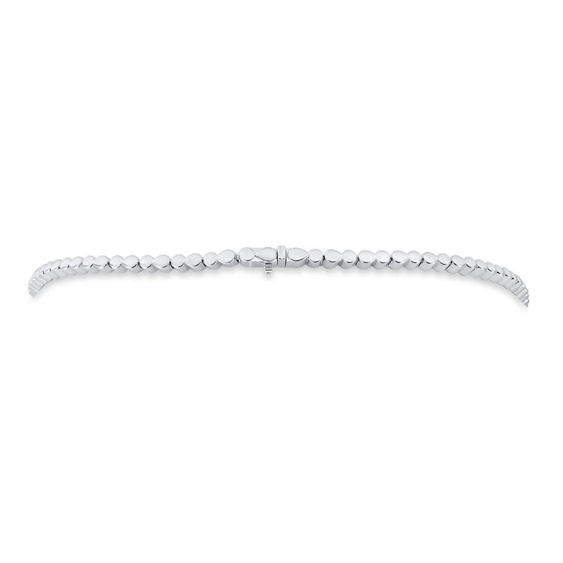 Diamond and Blue Sapphire Floral Choker Necklace - Image 2