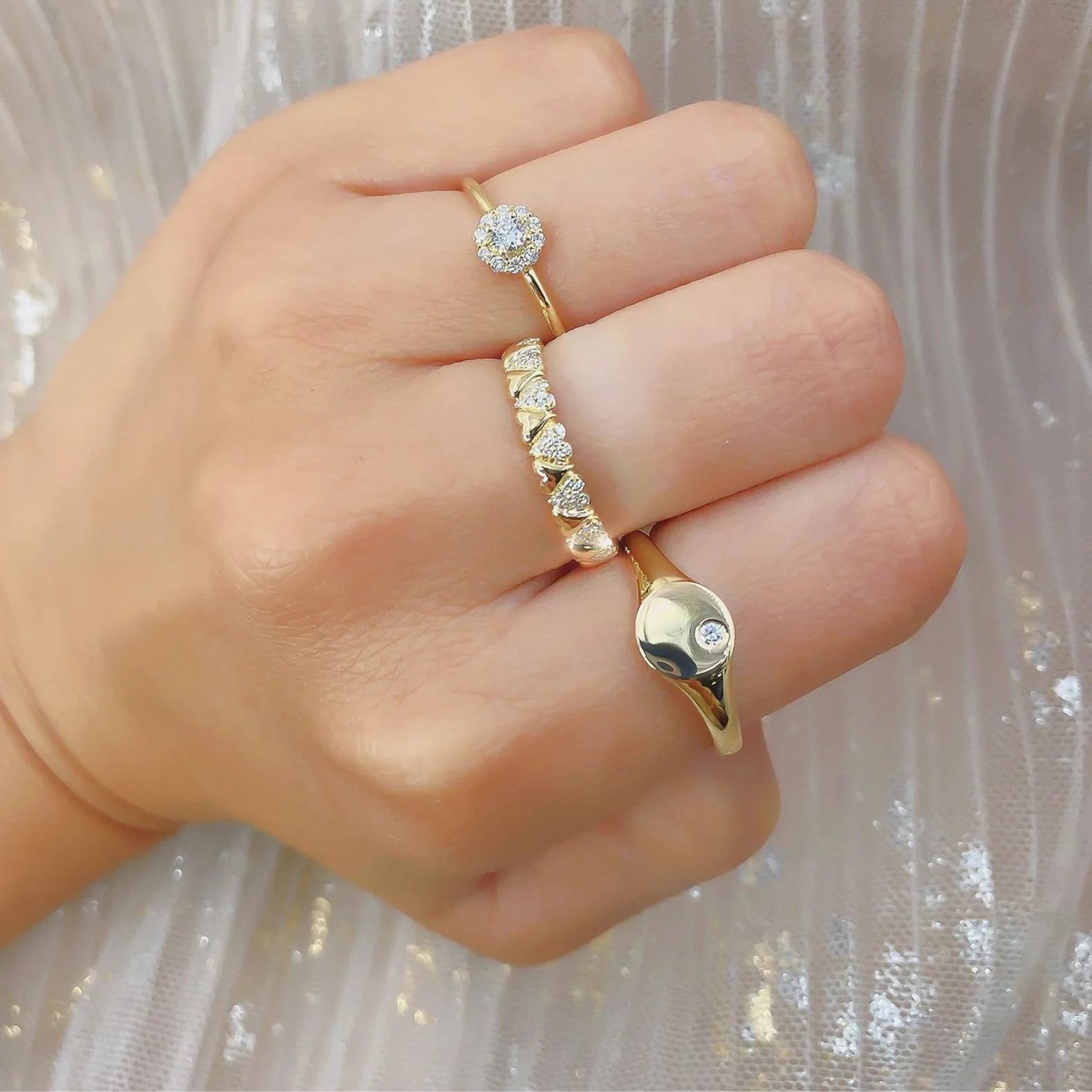 0.03ctw Diamond Signet Ring - Image 2