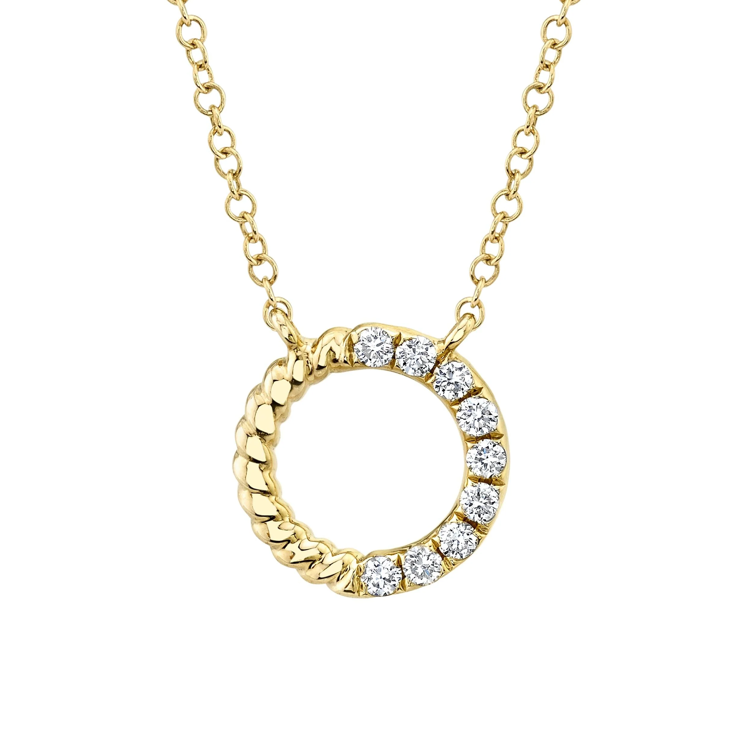 0.12ctw Diamond Circle Necklace