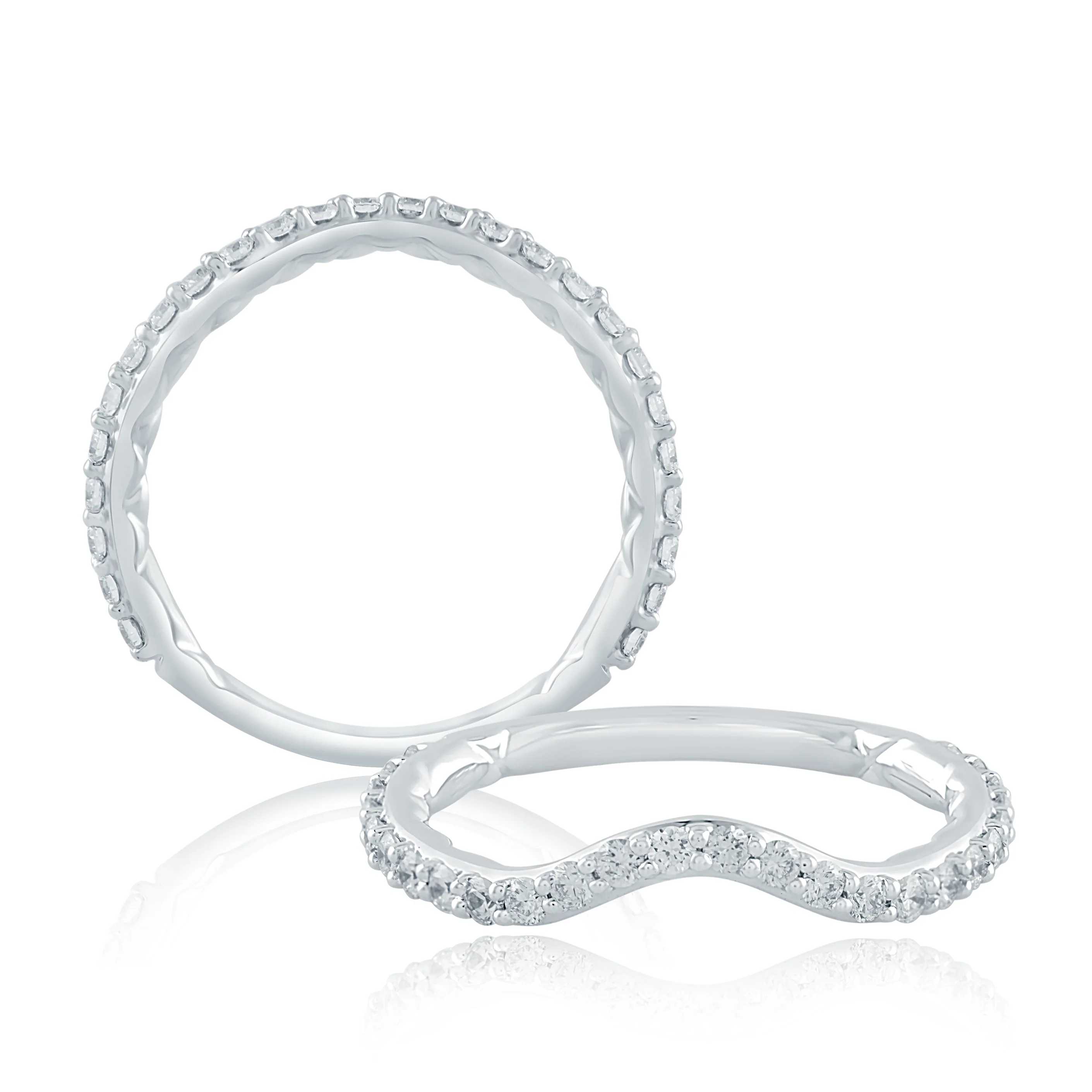 Diamond Contour Wedding Band - Image 3