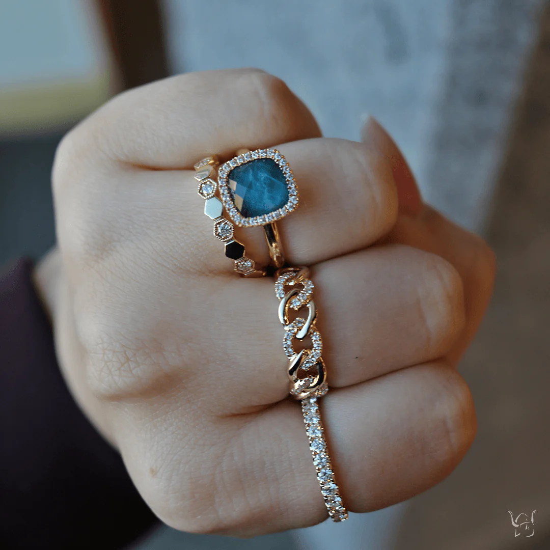 0.22ctw Diamond Fashion Link Ring - Image 3