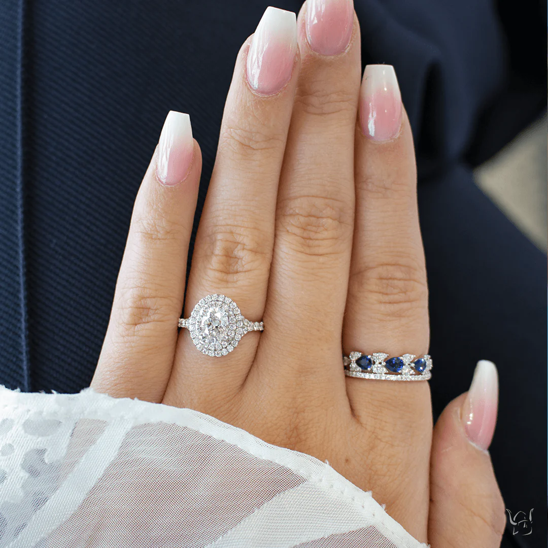 Double Halo Diamond Engagement Ring - Image 3