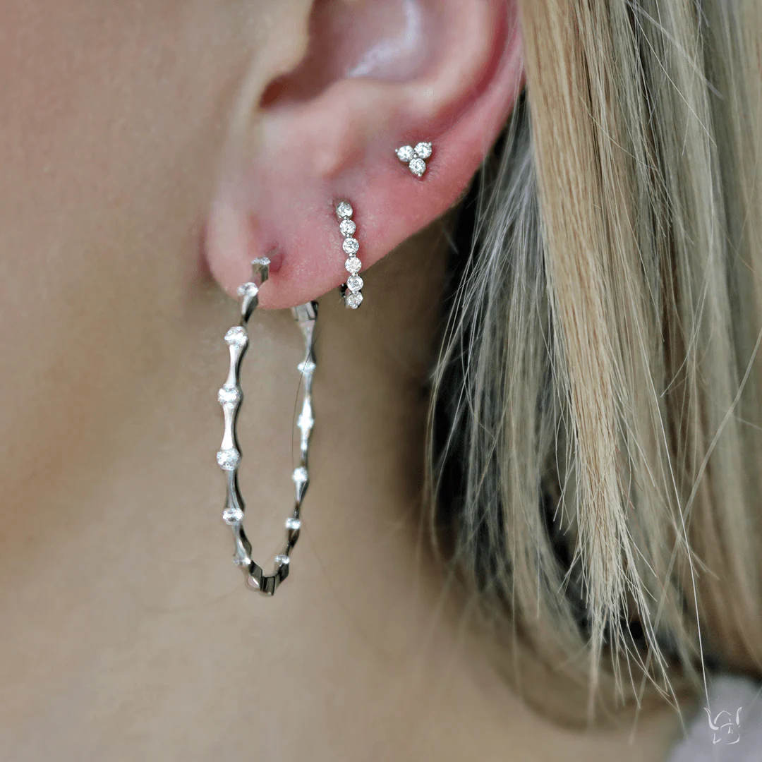0.26ctw Diamond Huggie Earring - Image 2