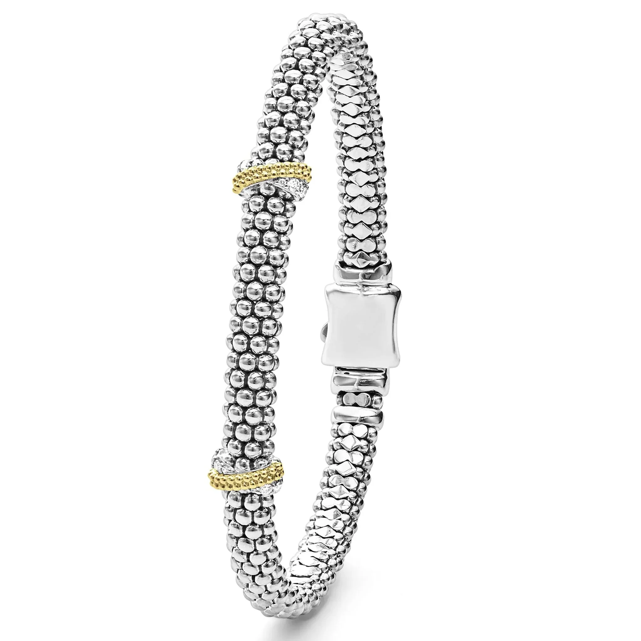 Double X Caviar Diamond Bracelet | 6mm - Image 4