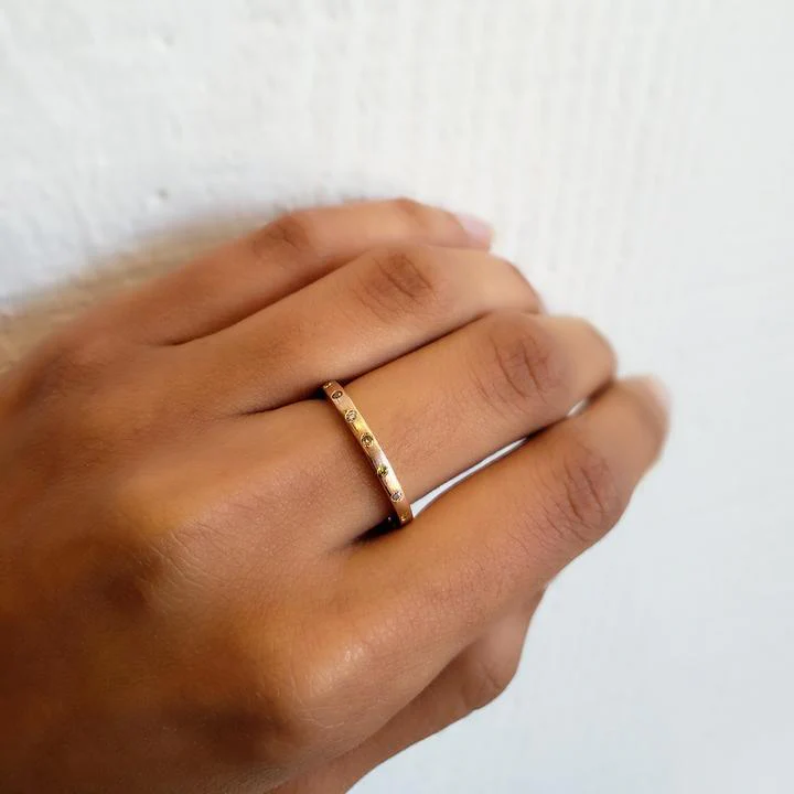 Dunes Narrow Multi-Color Diamond Brushed Band - Image 2