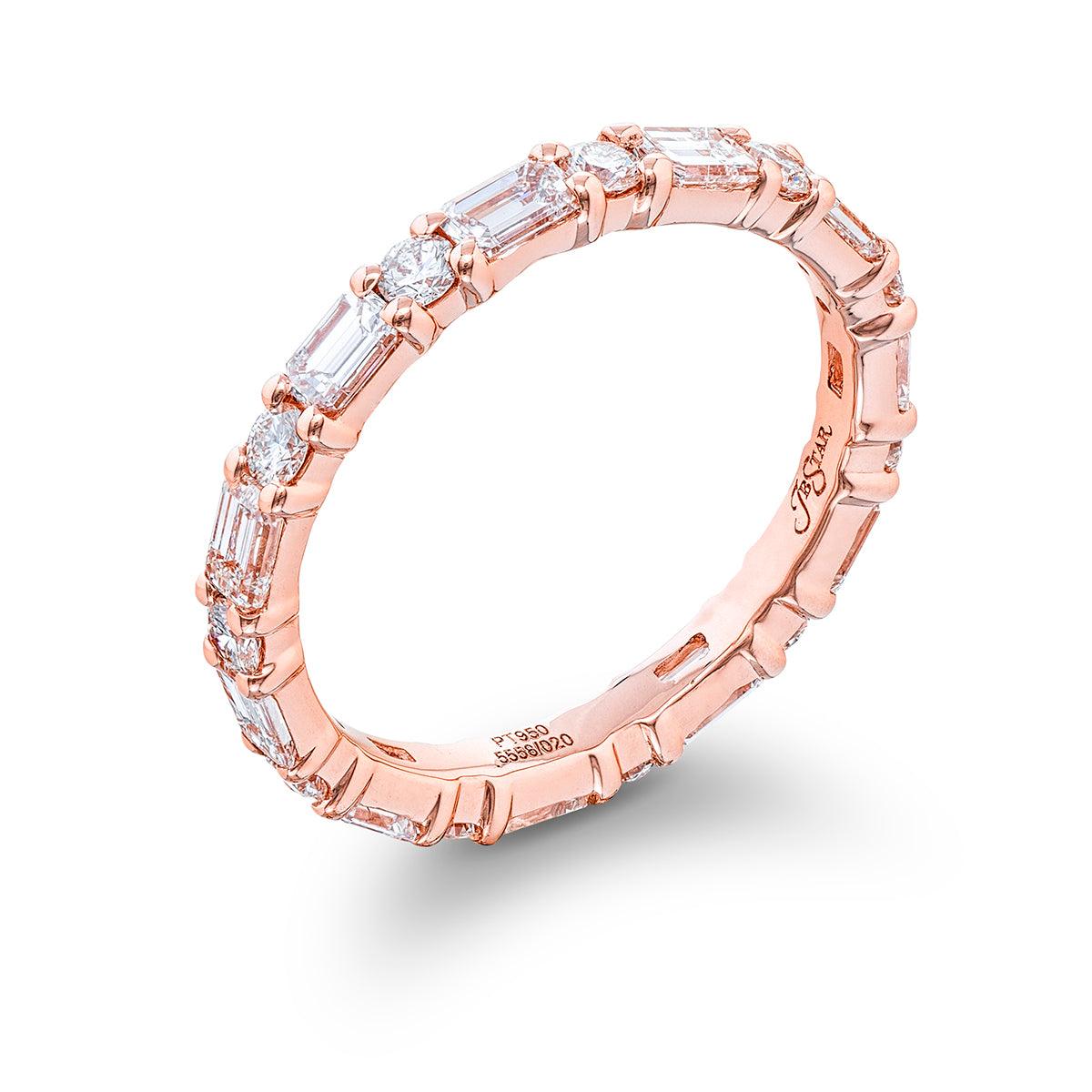 Emerald-Cut & Round Diamond Band - Image 2