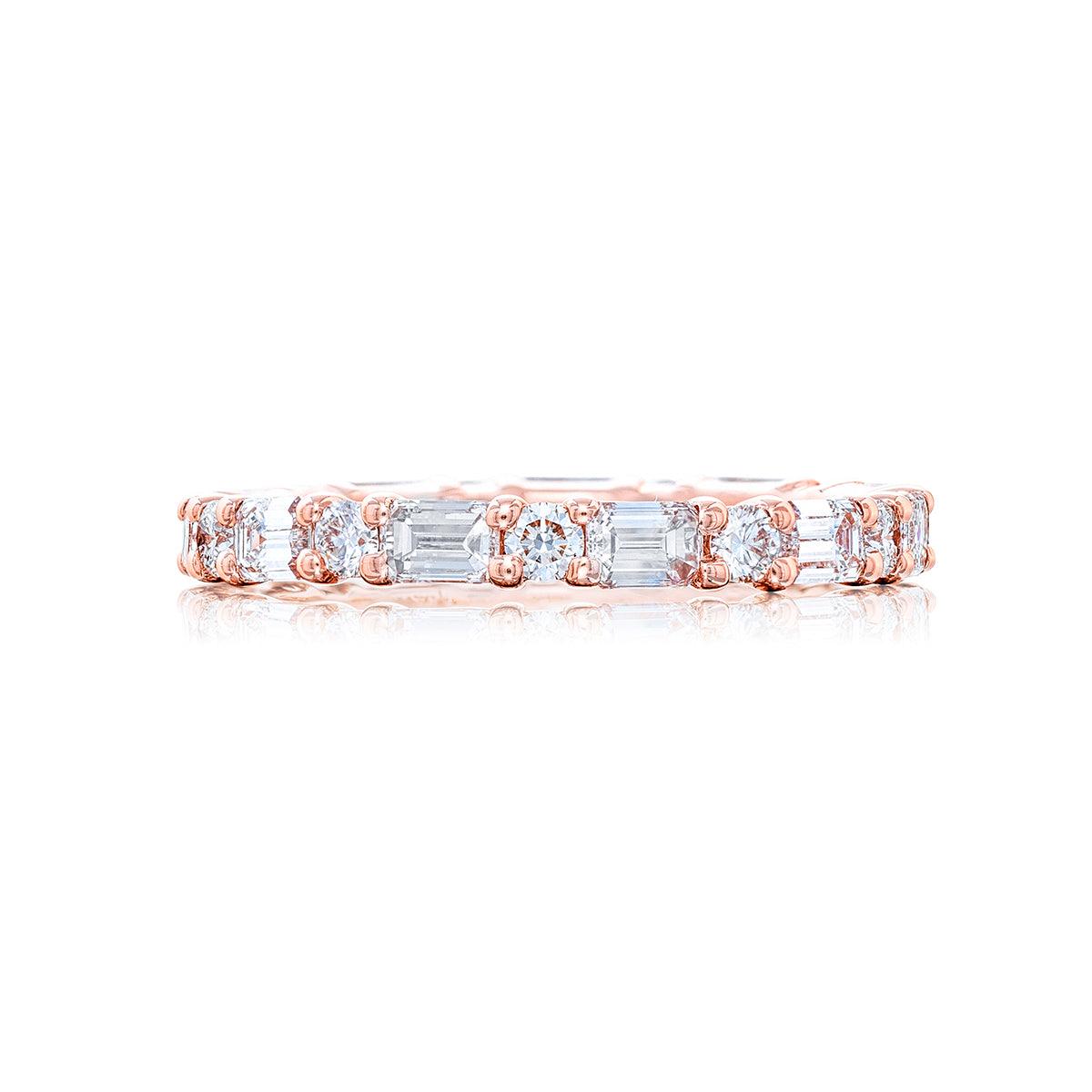 Emerald-Cut & Round Diamond Band - Image 3