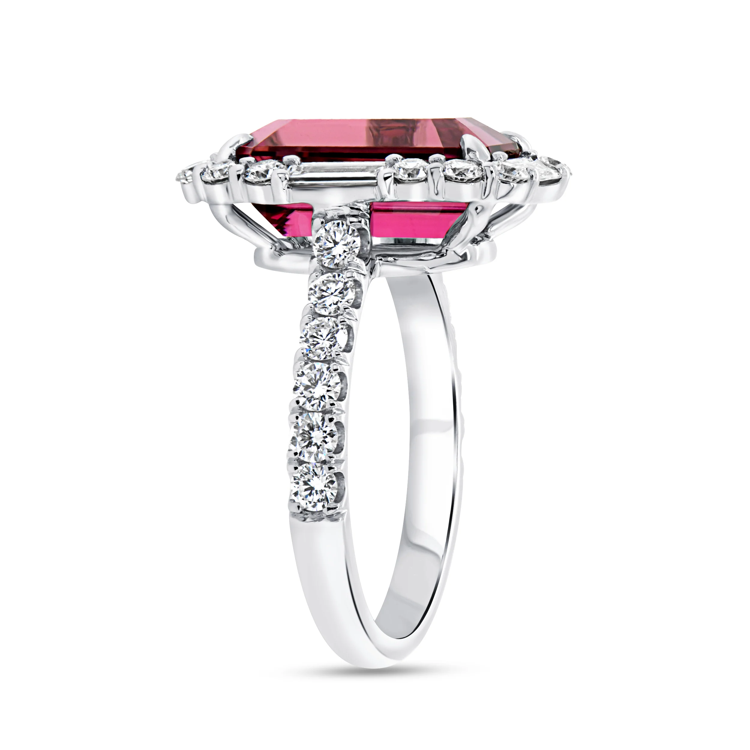 Emerald Cut Rubellite Ring - Image 2