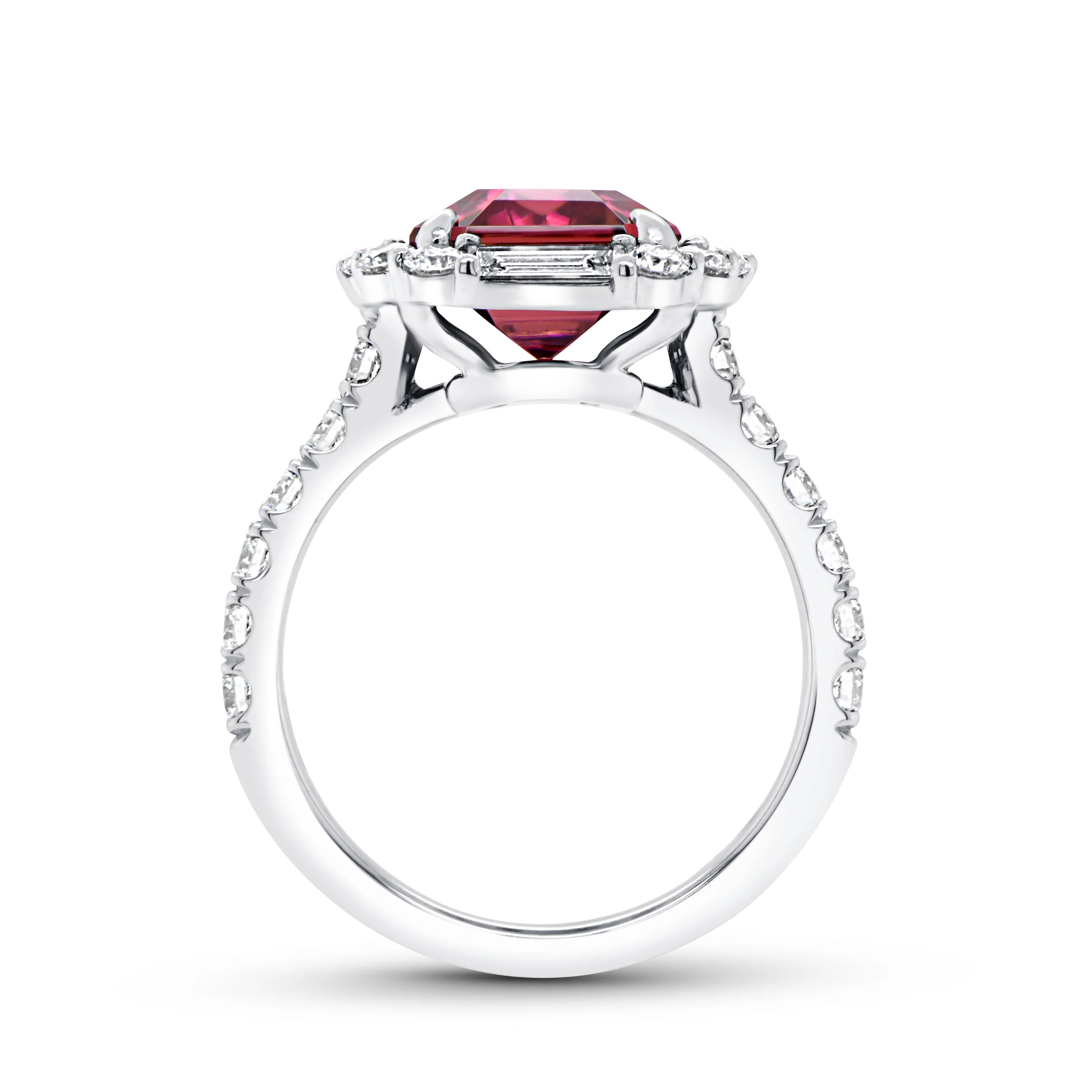 Emerald Cut Rubellite Ring - Image 3