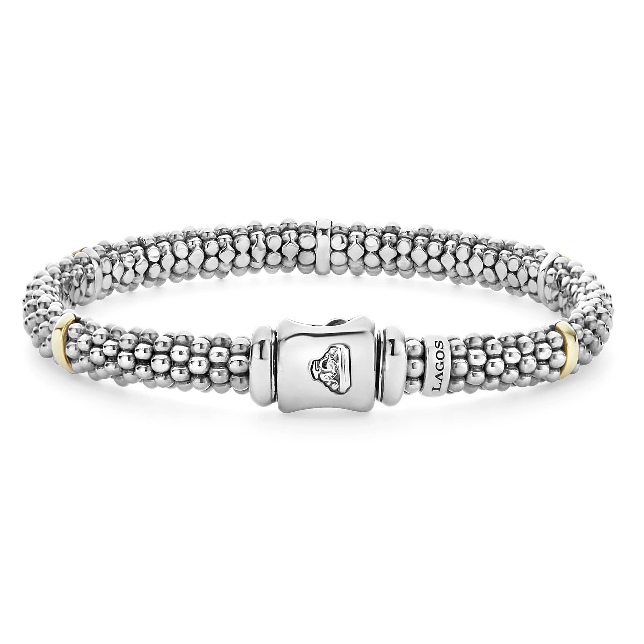 Five Gold Station Caviar Bracelet | 6mm - Image 2