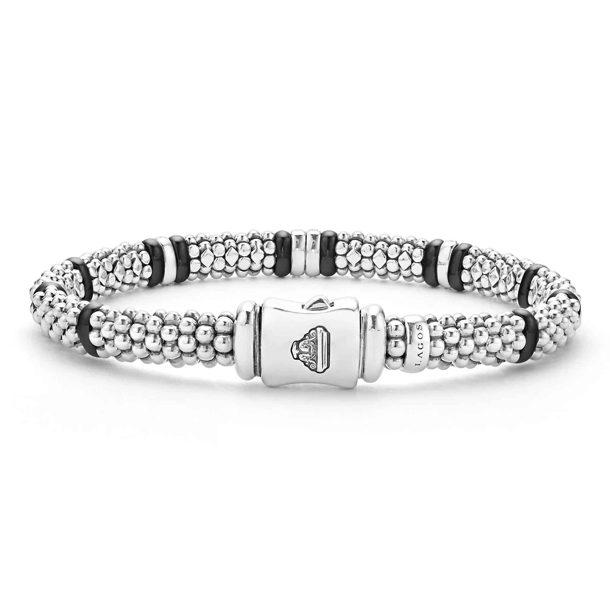 Four Station Diamond Caviar Bracelet | 6mm - Image 3