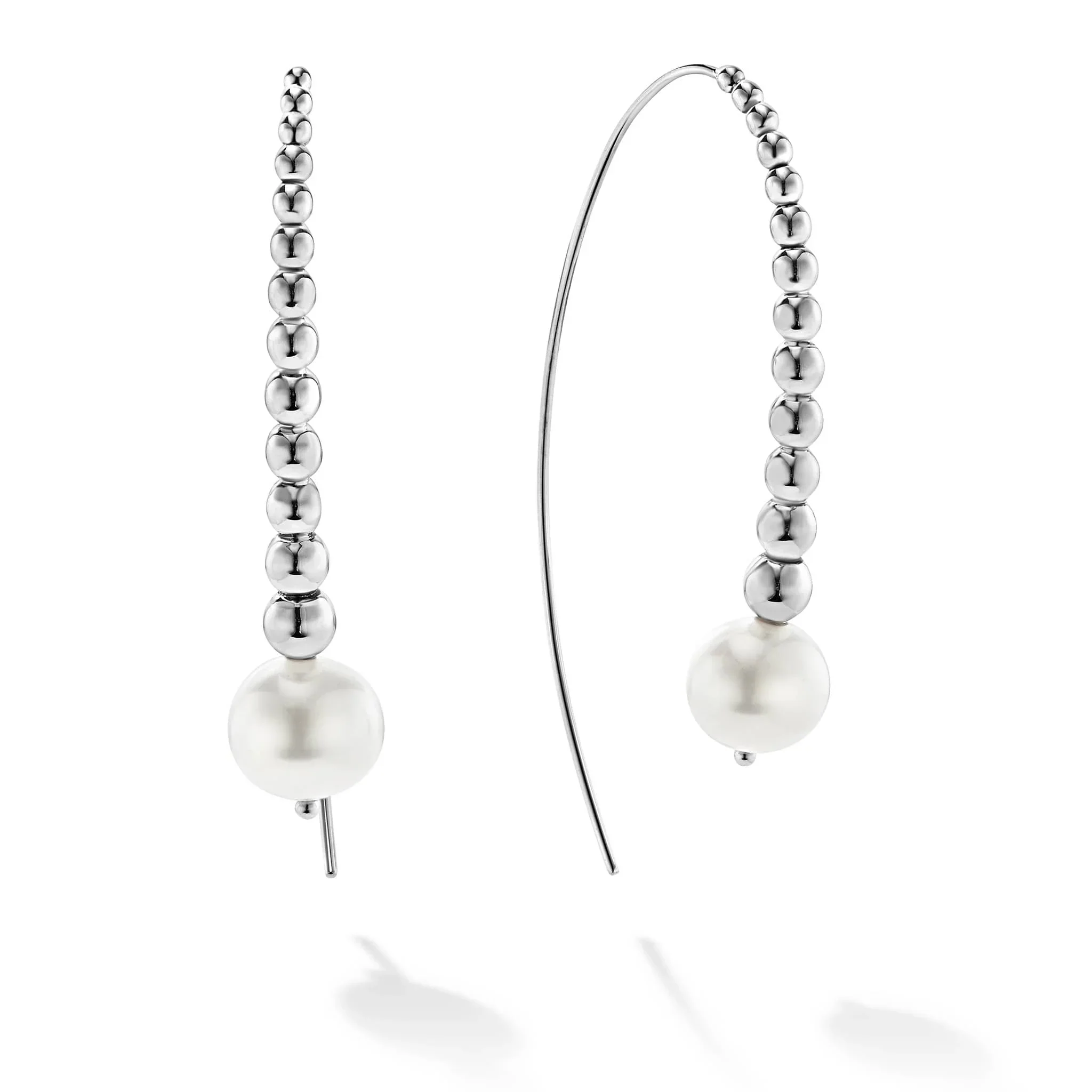 Graduated Bead Pearl Earrings - Image 3