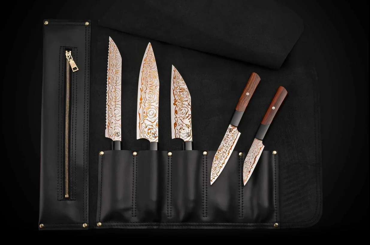 Kultro Flare Chef Knives - Black Walnut Display - Image 3