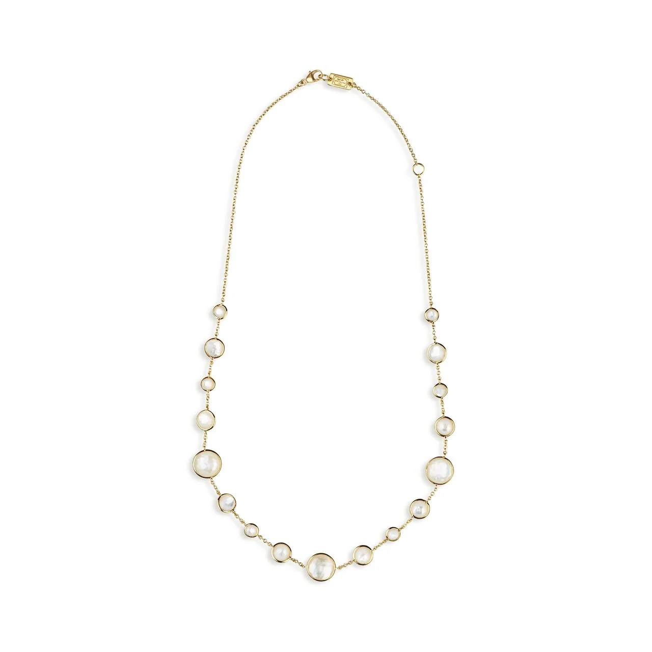 Lollitini Short Mother of Pear Necklace in 18K Gold - Image 3