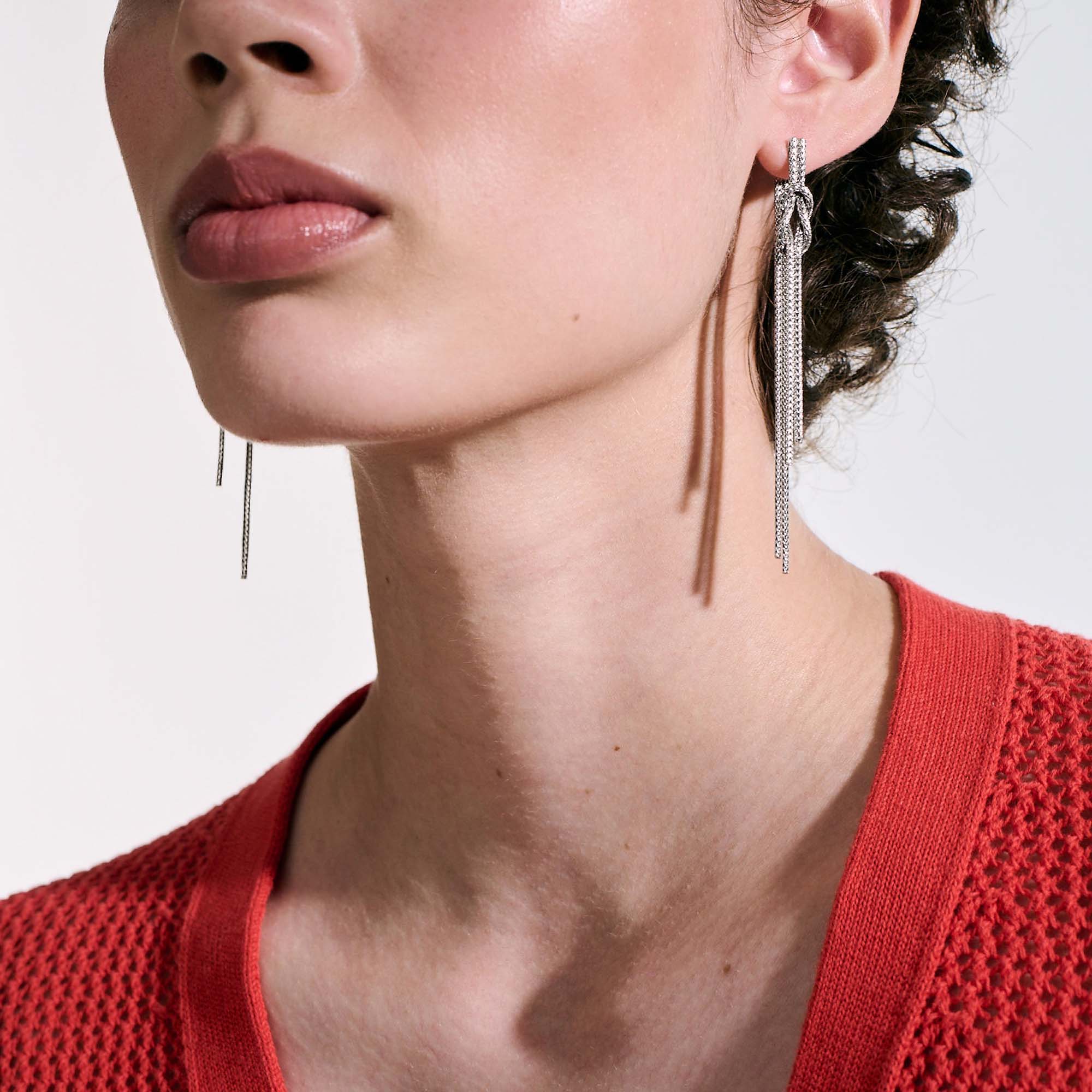 Love Knot Drop Earrings - Image 2