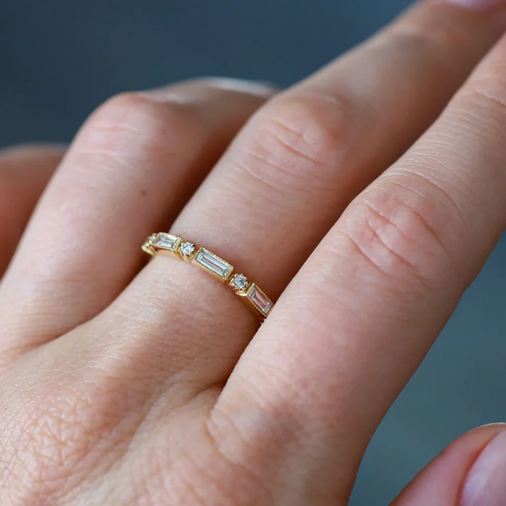 Lucy Baguette and Round Diamond Band - Image 2