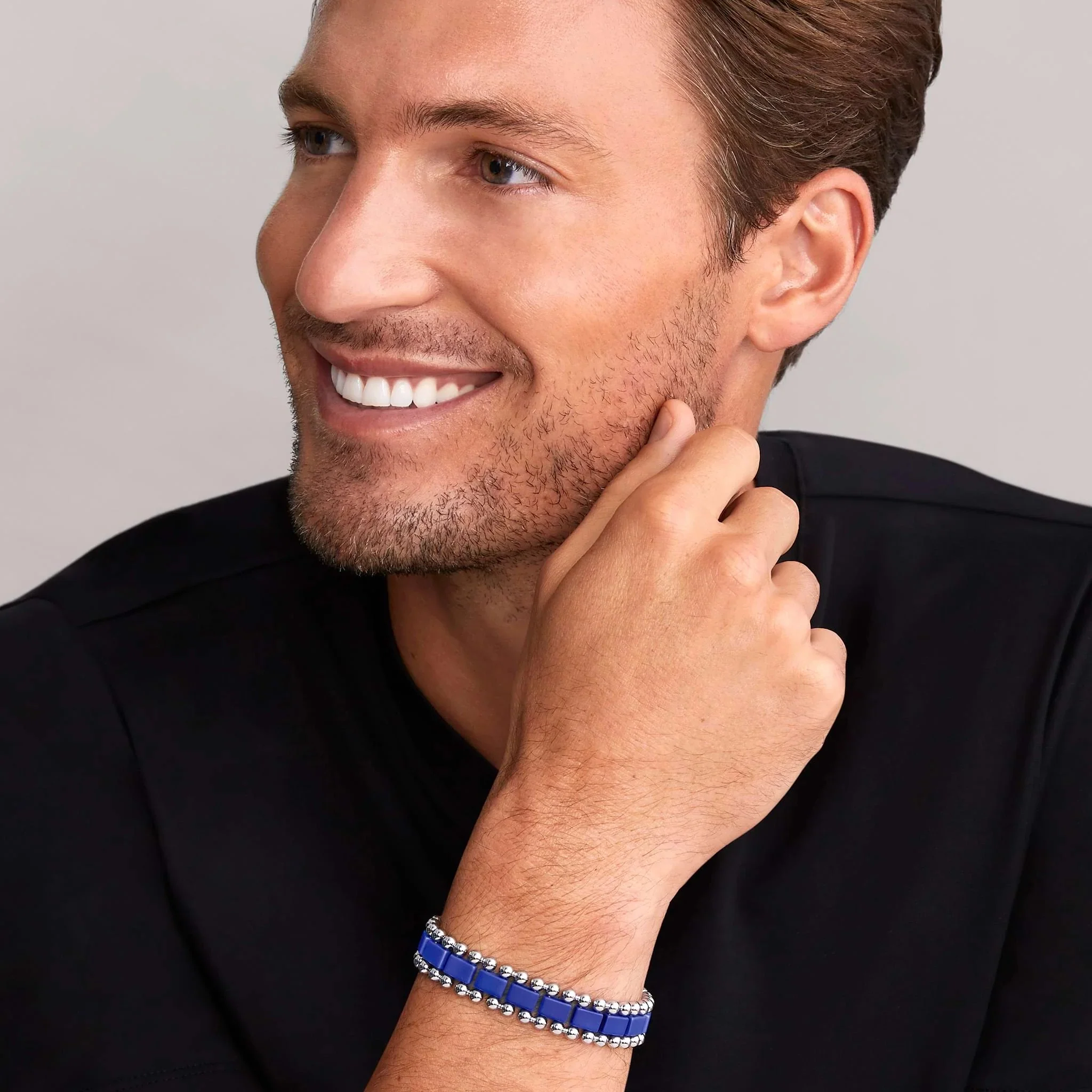 Matte Ultramarine Ceramic Link Bracelet | 15mm - Image 3