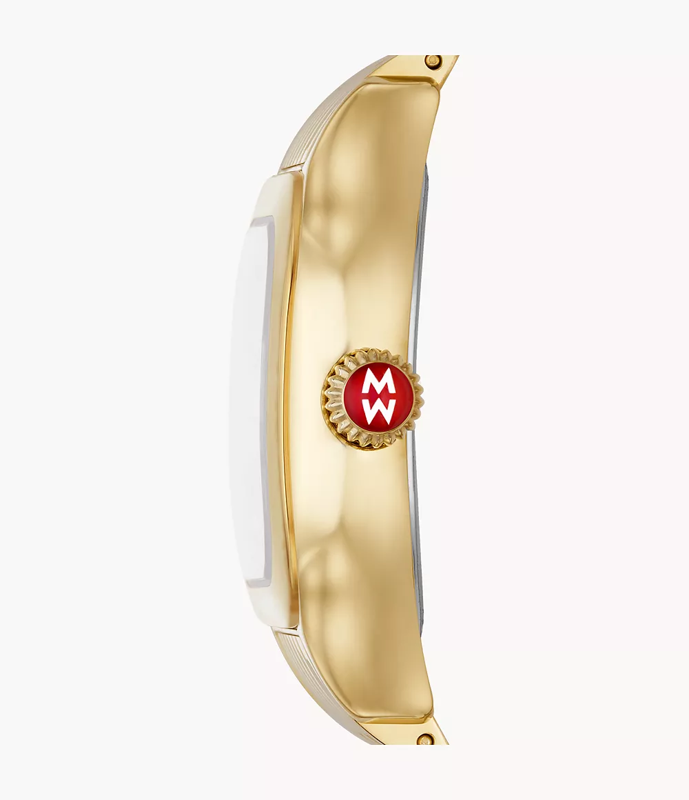 Meggie 18K Gold-Plated Diamond Dial Watch - Image 3