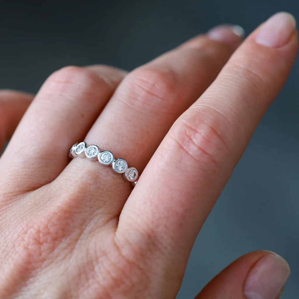 Modern Bezel Diamond Band - Image 2