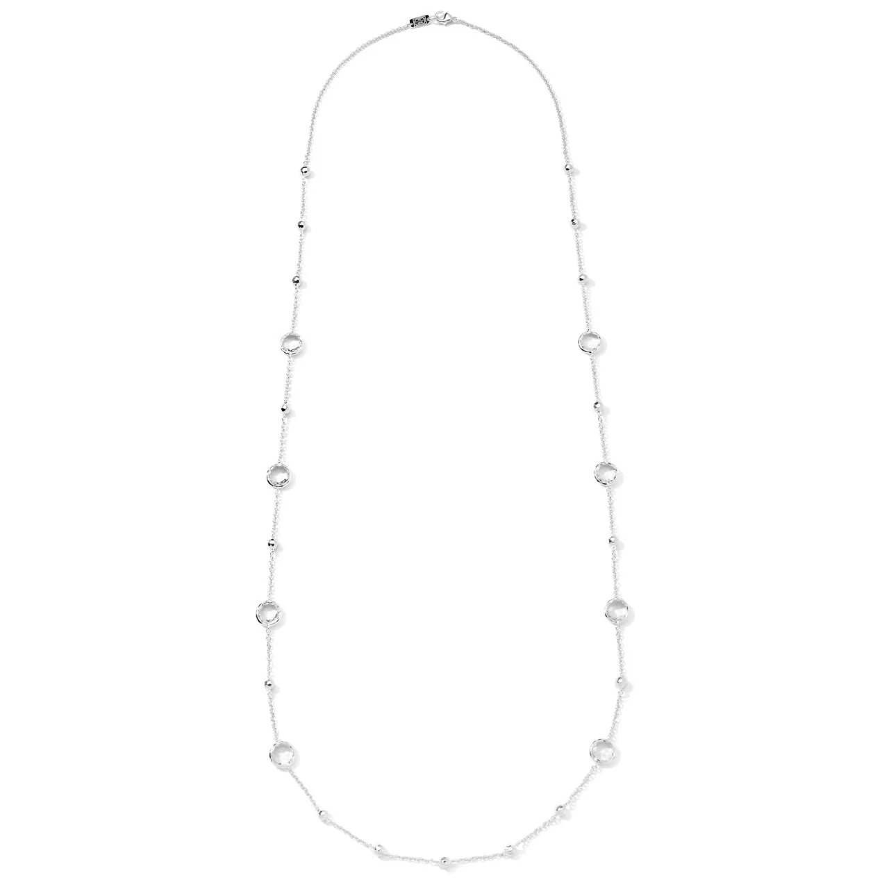 Multi Station Rock Crystal Necklace in Sterling Silver - Image 3