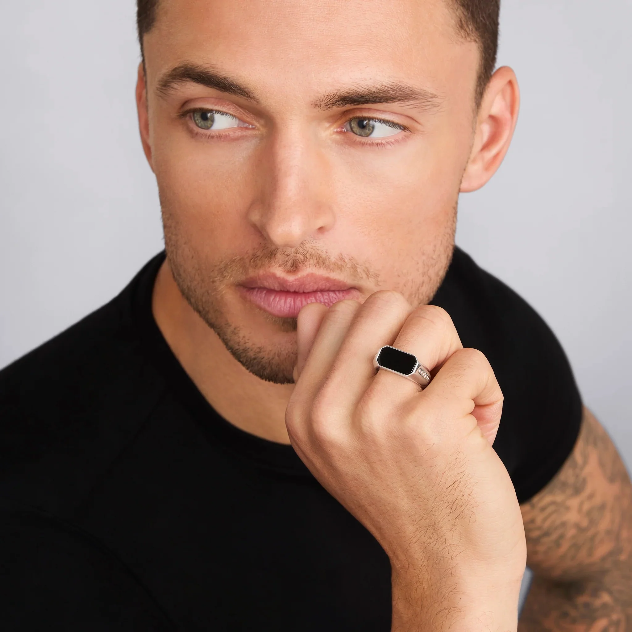 Onyx Octagon Ring - Image 3