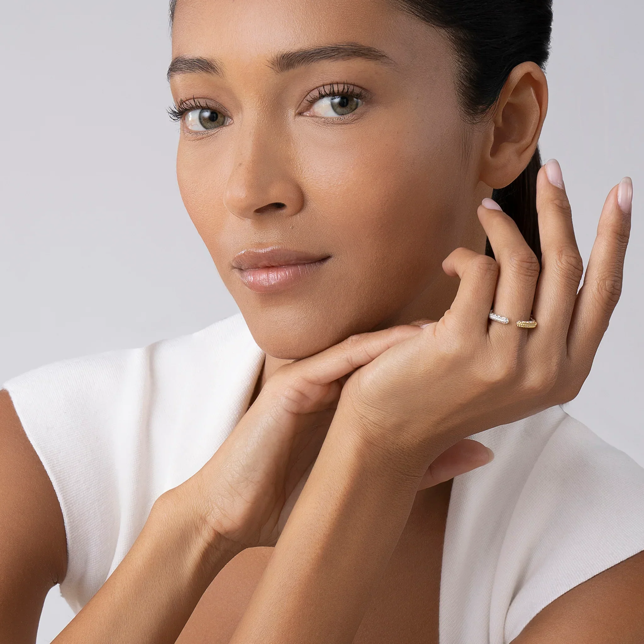 Open Diamond Stacking Ring - Image 2