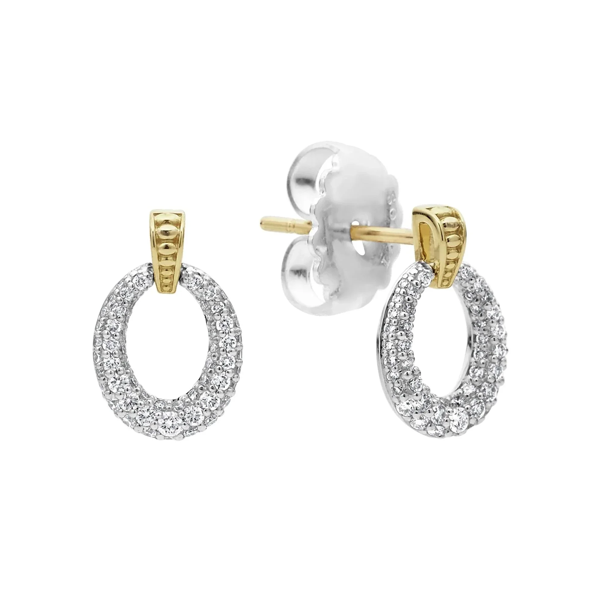 Oval Drop Diamond Earring - Image 3