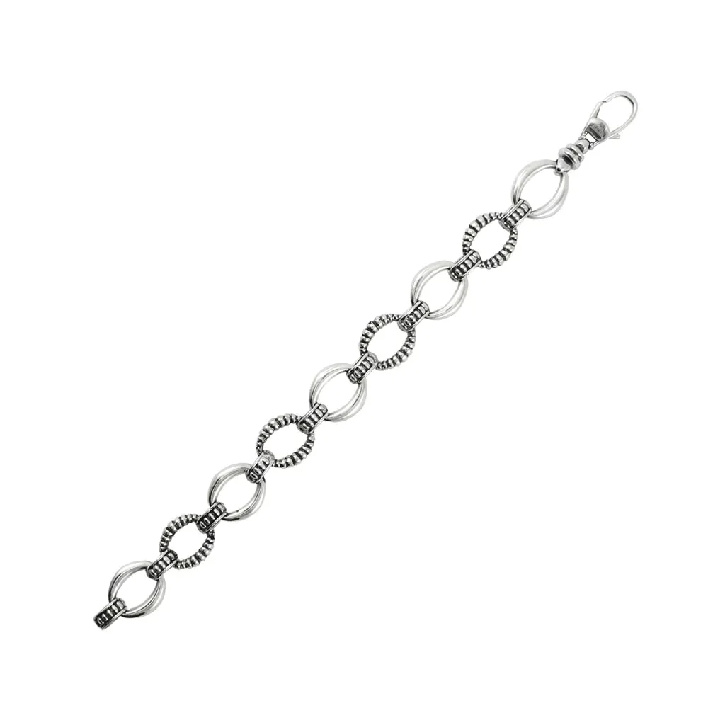 Oval Fluted Link Bracelet - Image 3