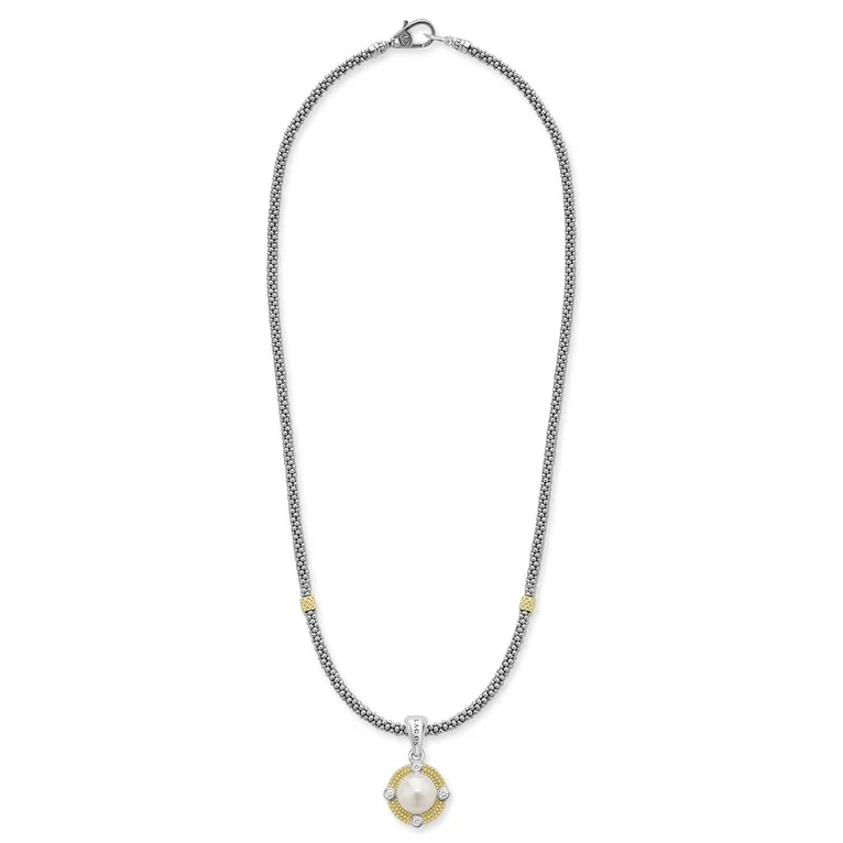 Pearl Diamond Caviar Necklace - Image 3
