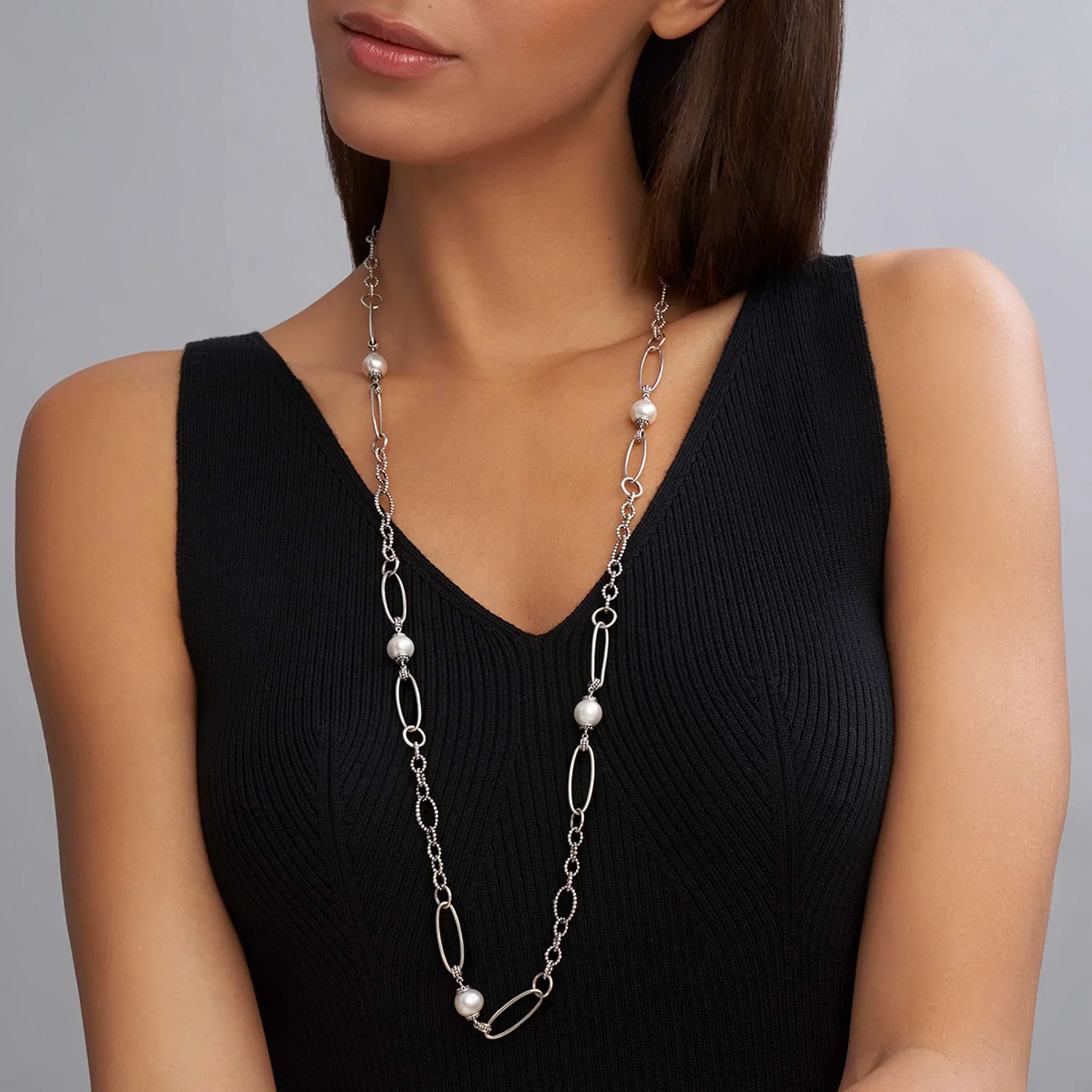 Pearl Link Necklace - Image 2
