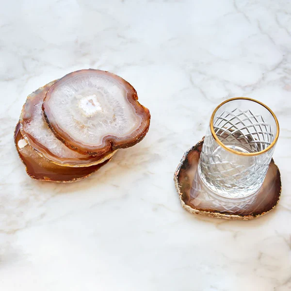 Pedra Coasters, Sand Agate, Set of 4 - Image 2