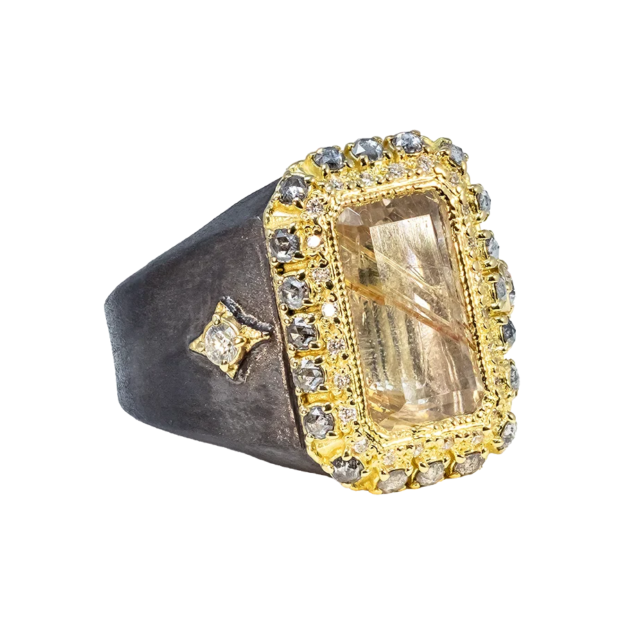 Rectangle Quartz Signet Ring - Image 3